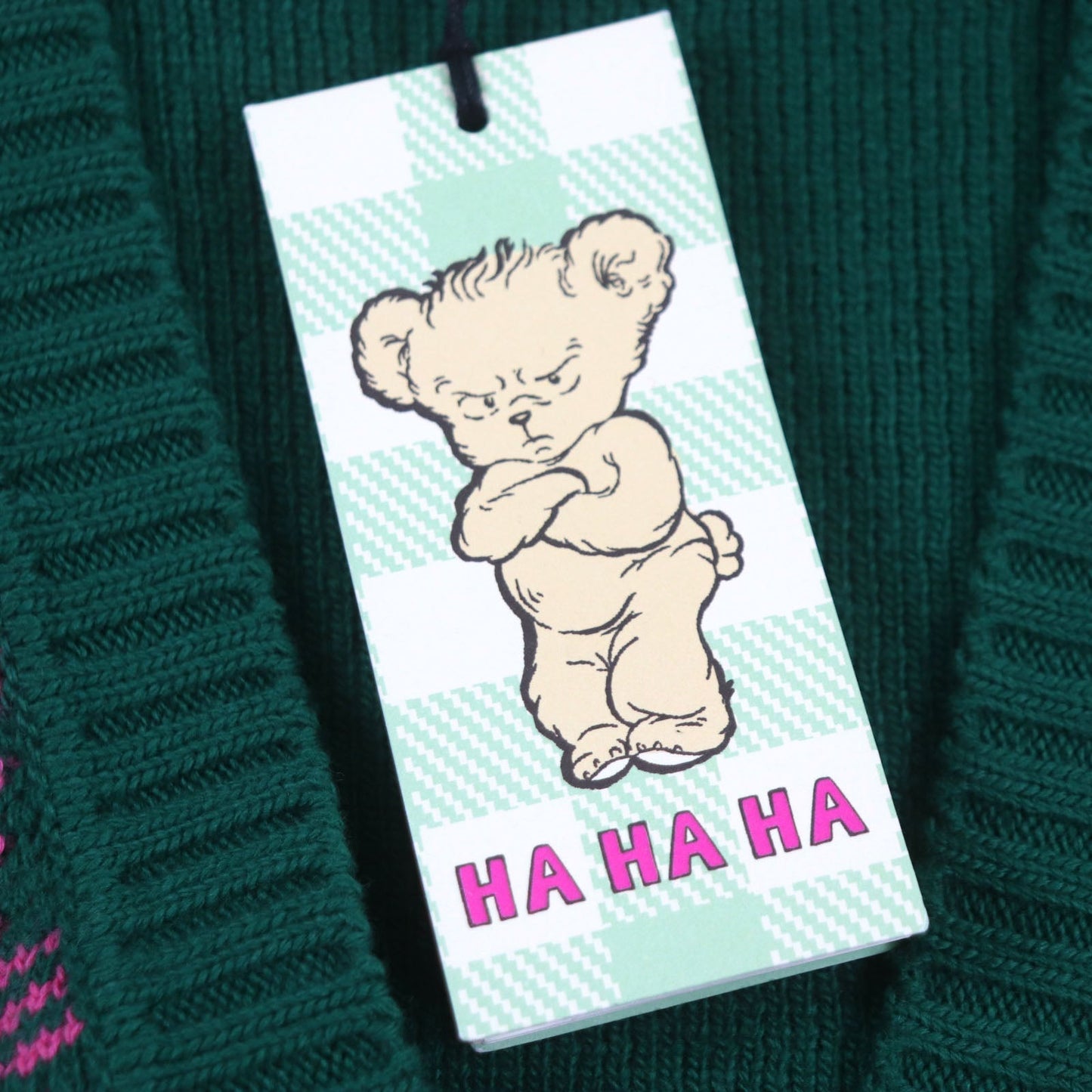 GUCCI Best 711573 Main: 71% wool, Main: 29% cotton, Outer: 100% wool Green pink HA HA HA mens M Used