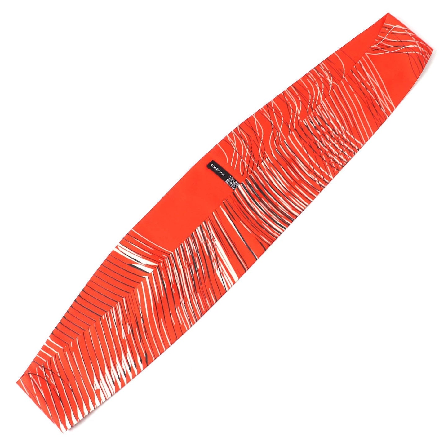 HERMES Other fashion goods Main: 100% silk Orange White Black Women Used