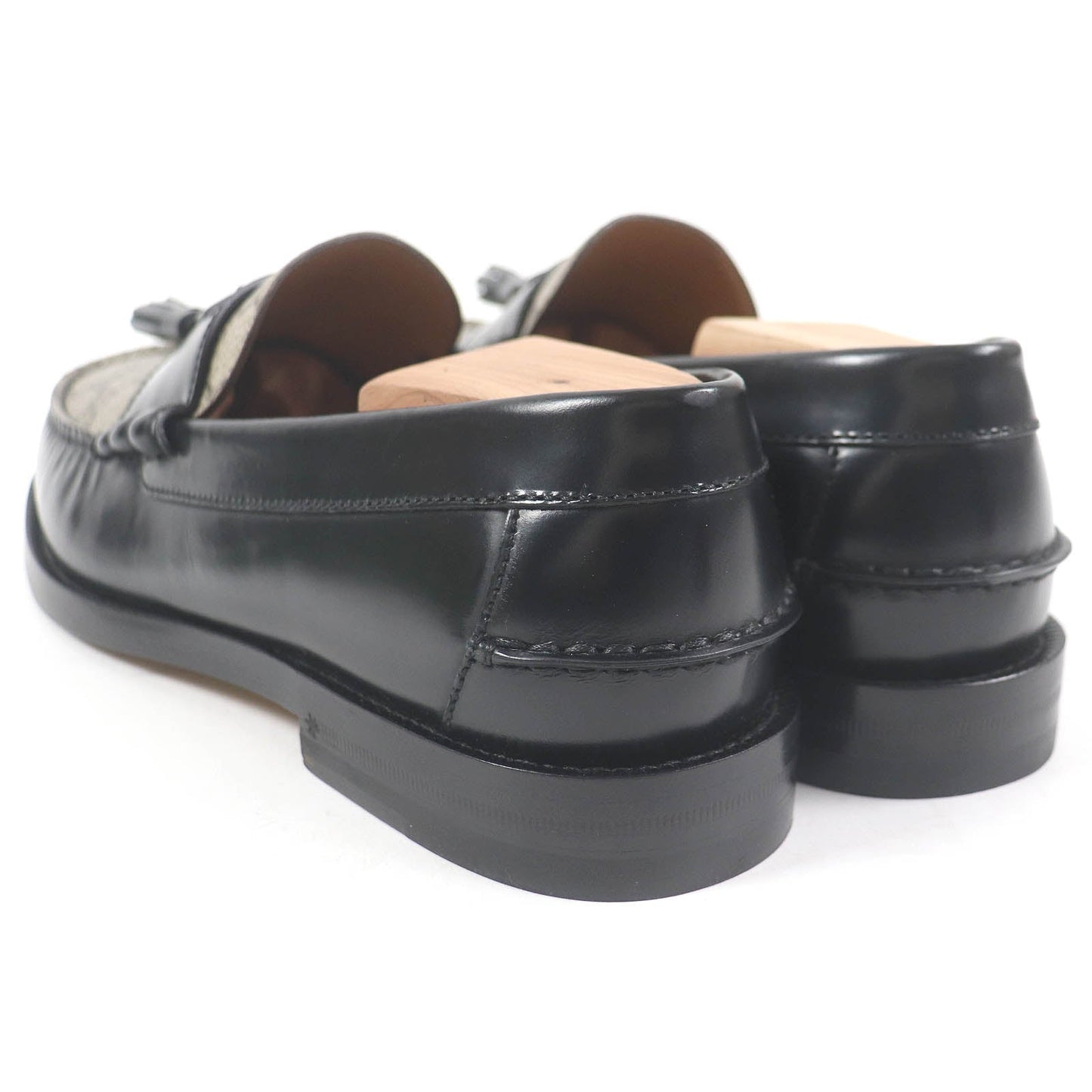 GUCCI loafers 673817 Main: GG canvas, Main: Leather Beige black mens 5.5 Used