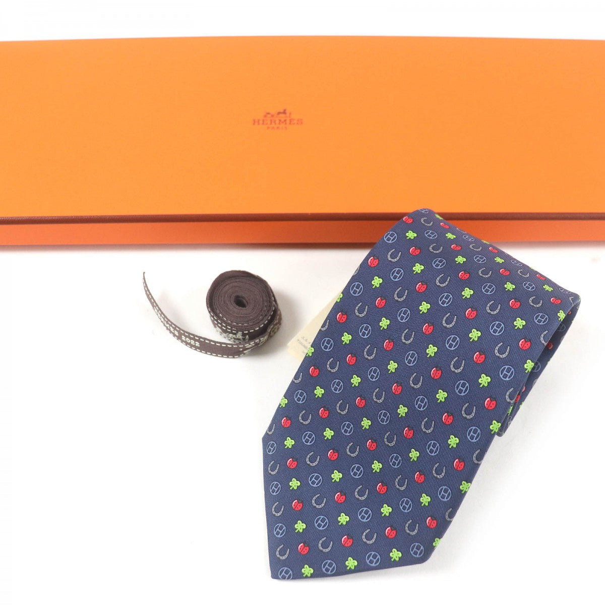 HERMES tie H606012T silk Marin JOB INTERVIEW