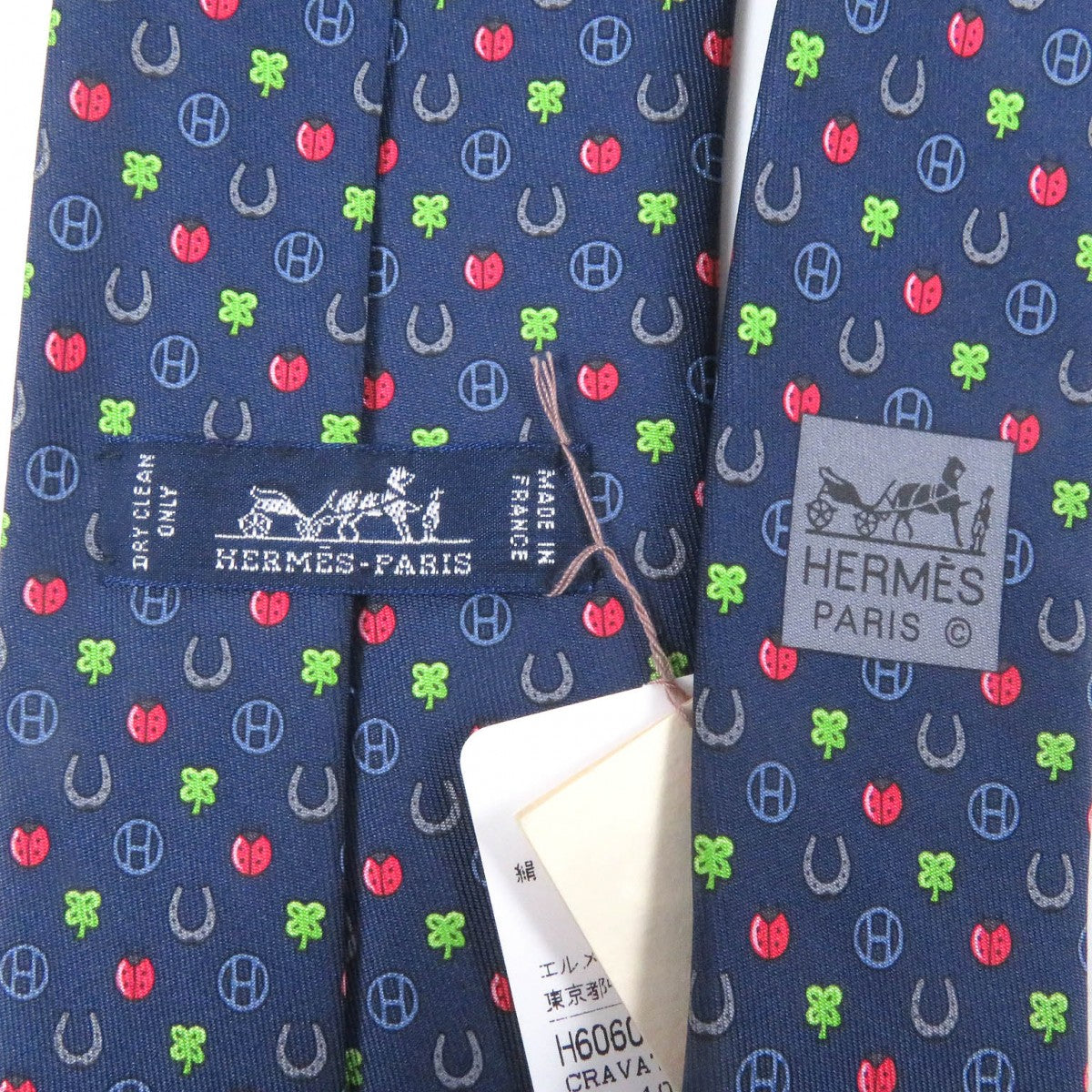 HERMES tie H606012T silk Marin JOB INTERVIEW