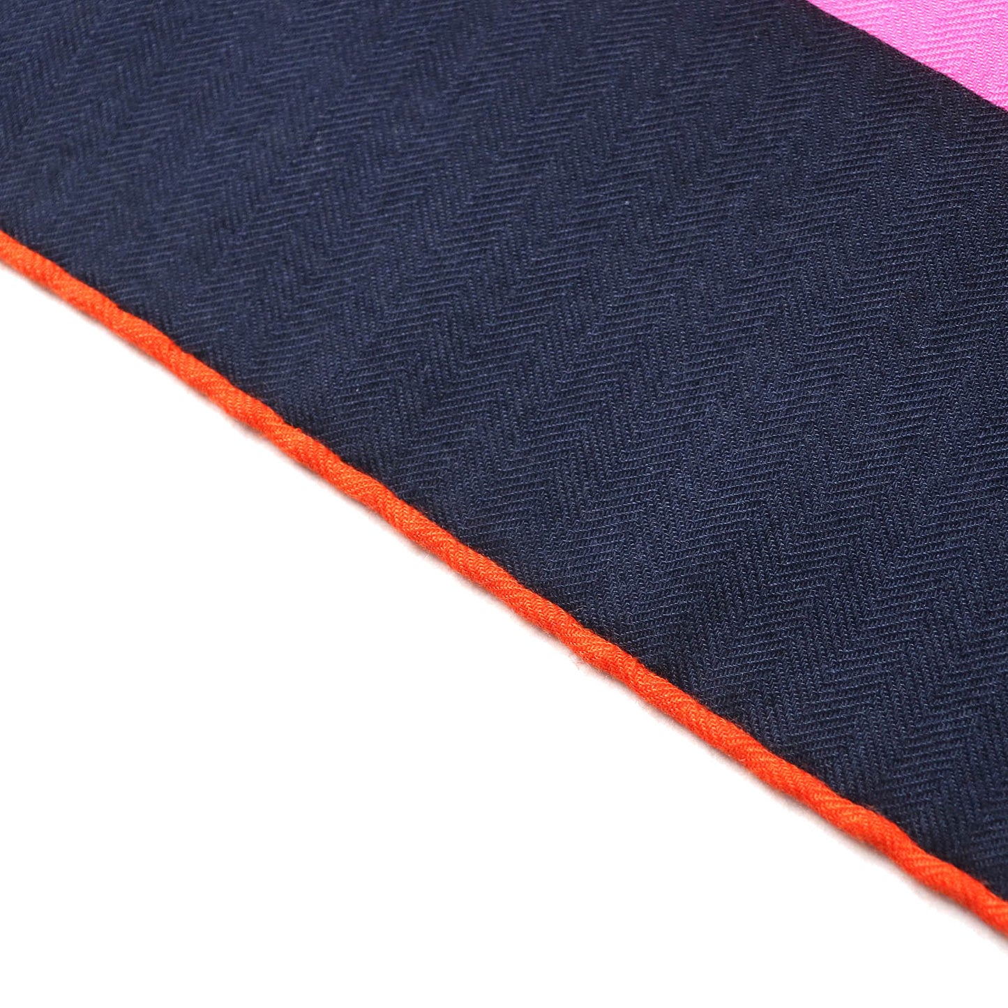 HERMES scarf H243685S Main: 70% cashmere, Main: 30% silk MARINE/ROSE VIF/VE Instructions for the Royal Bayadere Women Used