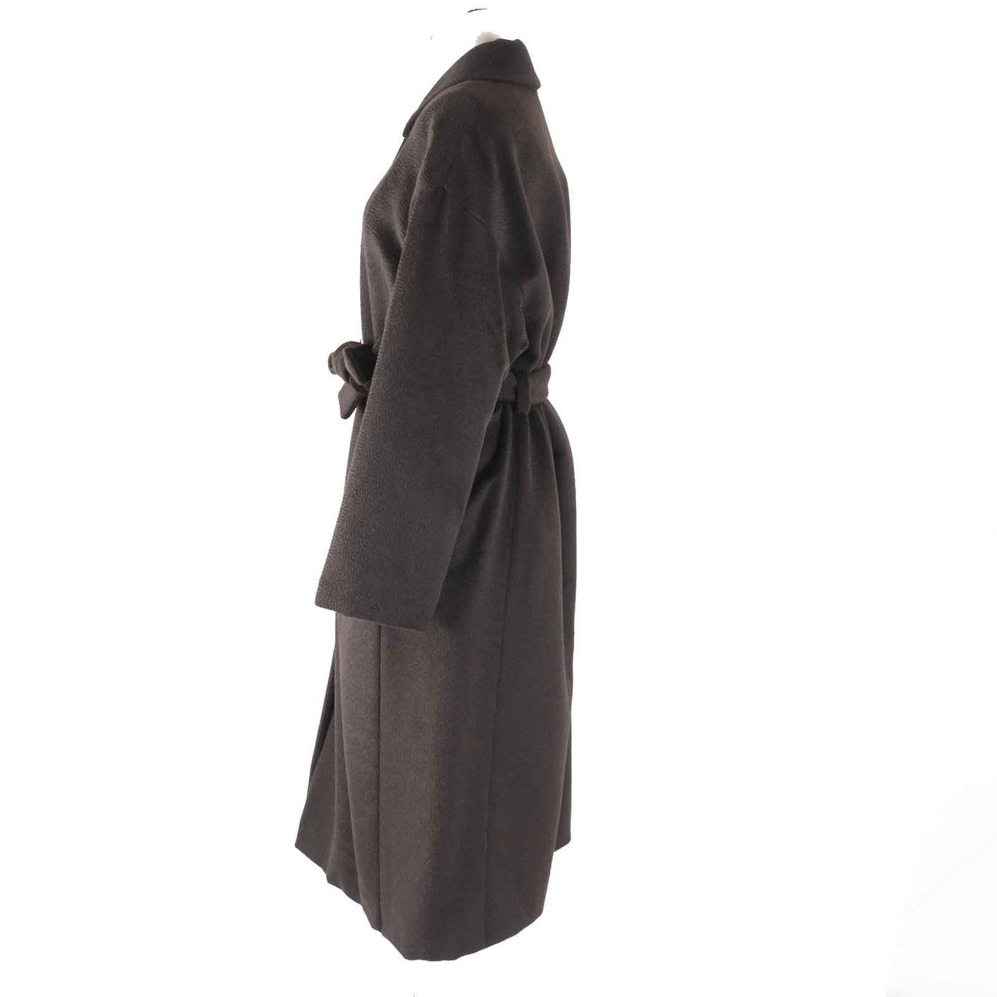 HERMES coat 3H0123DH Main: 75% alpaca, Main: 25% wool, Filling: 55% cashmere, Filling: 45% polyester, Lining: 100% polyester Dark brown Marron Ebene Women 36 Used