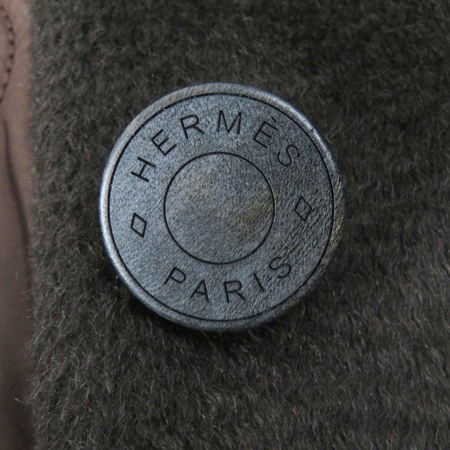 HERMES coat 3H0123DH Main: 75% alpaca, Main: 25% wool, Filling: 55% cashmere, Filling: 45% polyester, Lining: 100% polyester Dark brown Marron Ebene Women 36 Used
