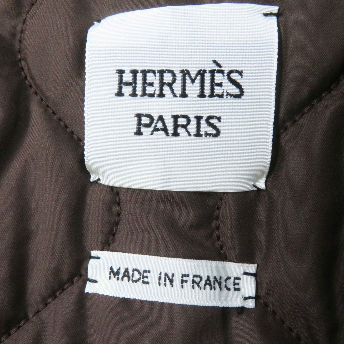 HERMES coat 3H0123DH Main: 75% alpaca, Main: 25% wool, Filling: 55% cashmere, Filling: 45% polyester, Lining: 100% polyester Dark brown Marron Ebene Women 36 Used