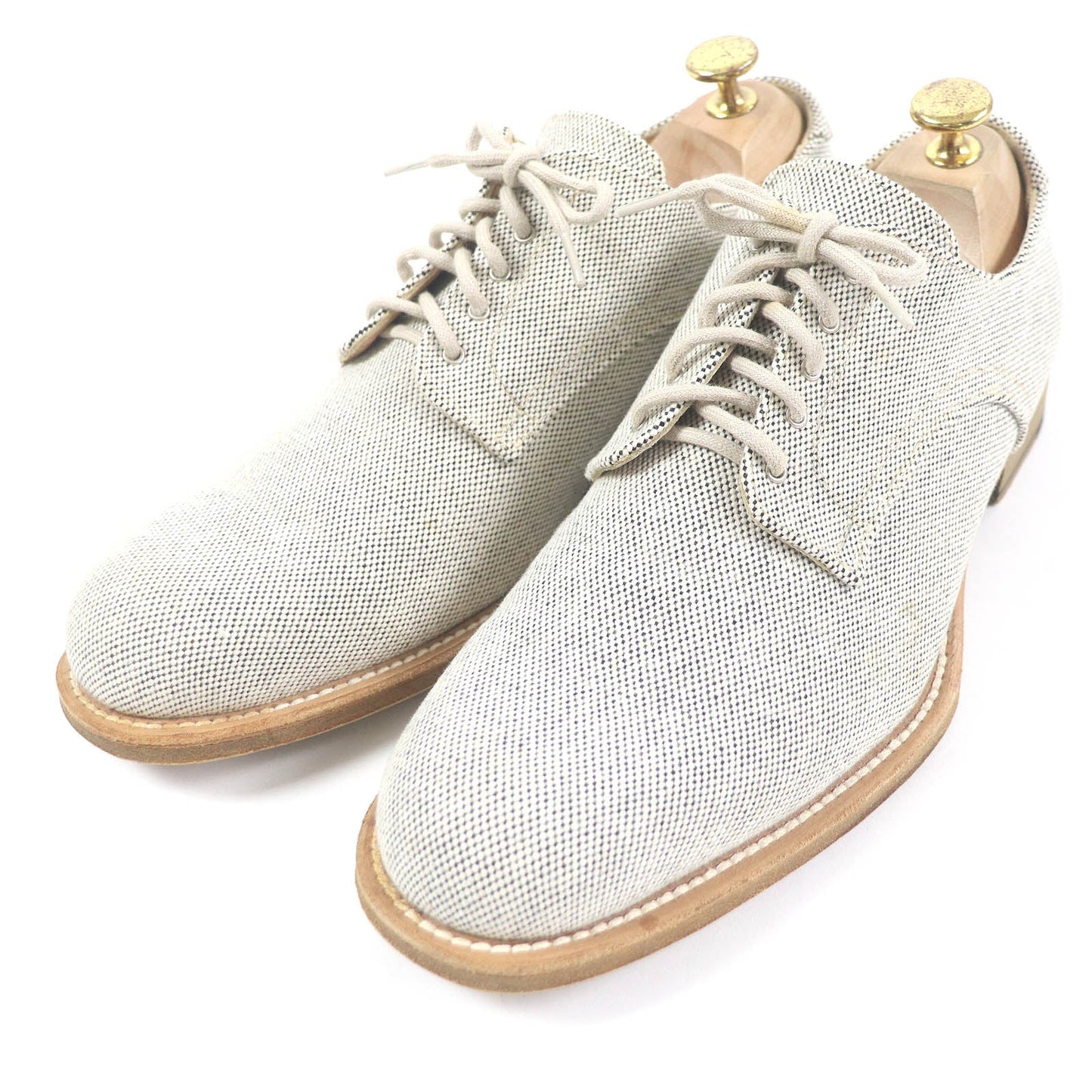 HERMES Leather shoes Main: Leather, Main: Canvas Beige type mens 41.5 Used
