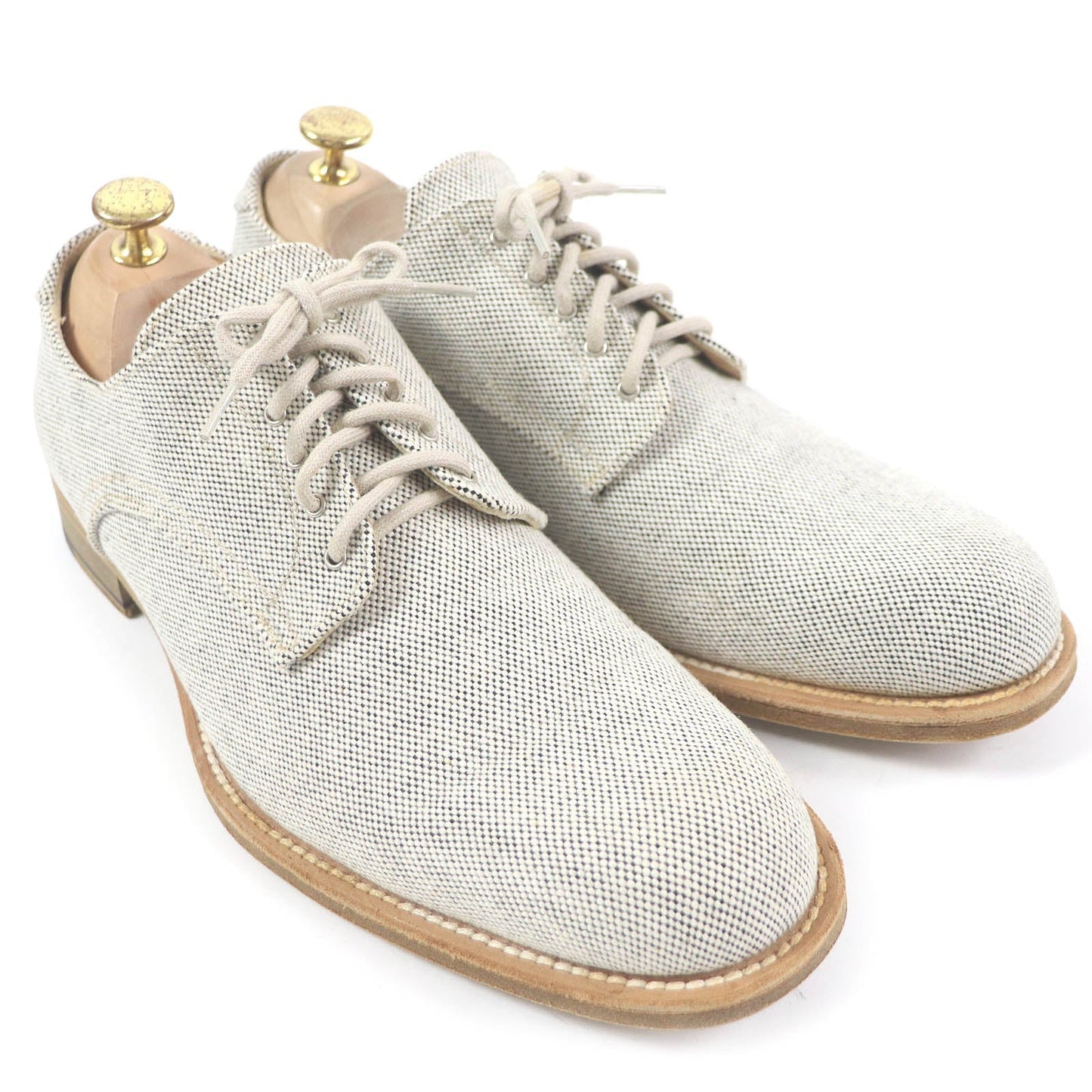 HERMES Leather shoes Main: Leather, Main: Canvas Beige type mens 41.5 Used