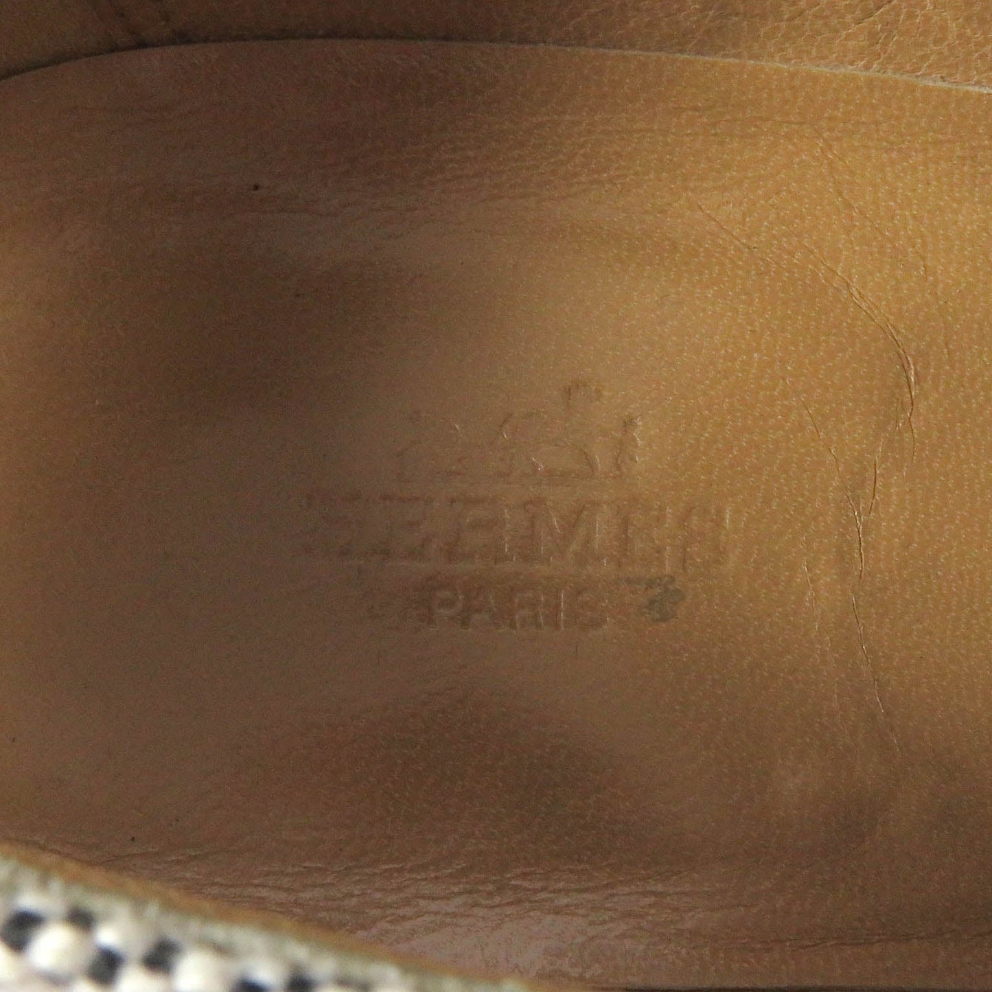 HERMES Leather shoes Main: Leather, Main: Canvas Beige type mens 41.5 Used