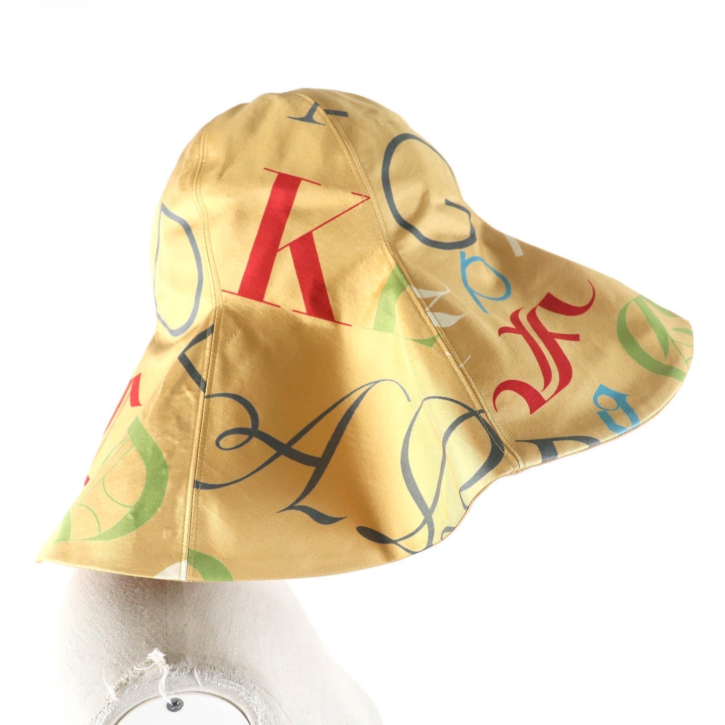 HERMES hat Outer: 100% silk, Lining: 50% linen, Lining: 50% silk Beige multicolor Women Used