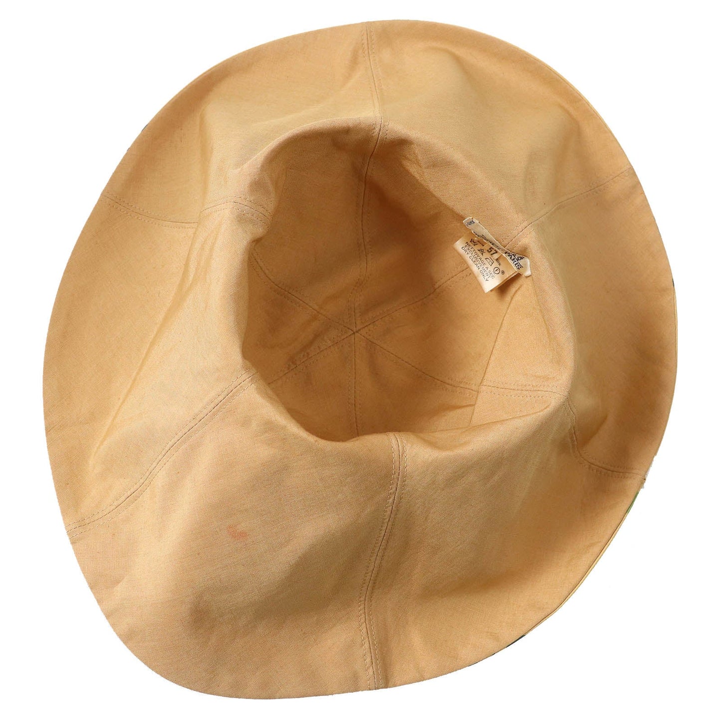HERMES hat Outer: 100% silk, Lining: 50% linen, Lining: 50% silk Beige multicolor Women Used