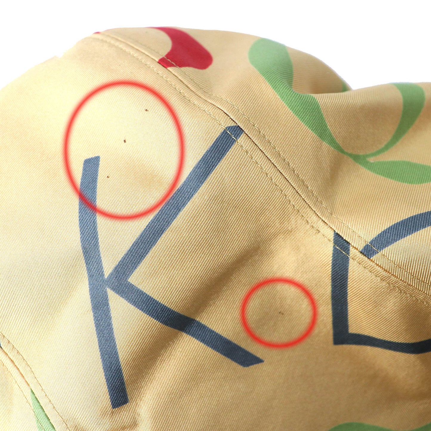 HERMES hat Outer: 100% silk, Lining: 50% linen, Lining: 50% silk Beige multicolor Women Used