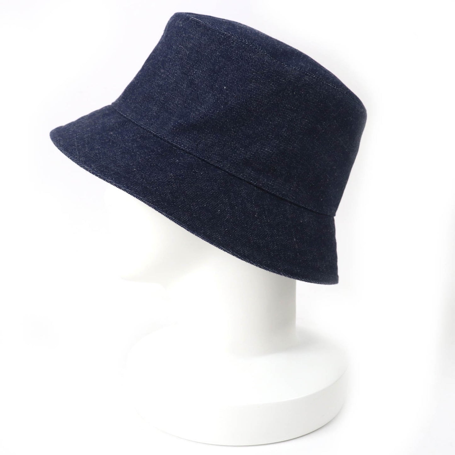 HERMES hat H241059N Outer: 100% cotton, Lining: 54% cotton, Lining: 46% silk, Part: 56% cotton, Part: 44% rayon Indigo blue Harper Emile Women 58 Used