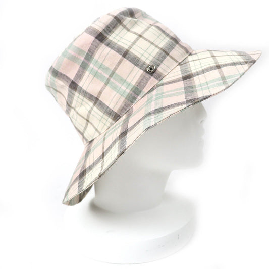 HERMES hat H191019N Outer: 86% linen, Outer: 7% acrylic, Outer: 7% acetate, Lining: 100% linen Pink beige type Multicolor Women 57 Used
