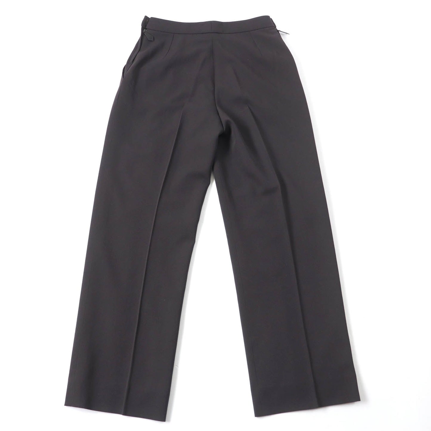 HERMES Pants Main: 100% wool, part: cowhide Brown Women 38 Used