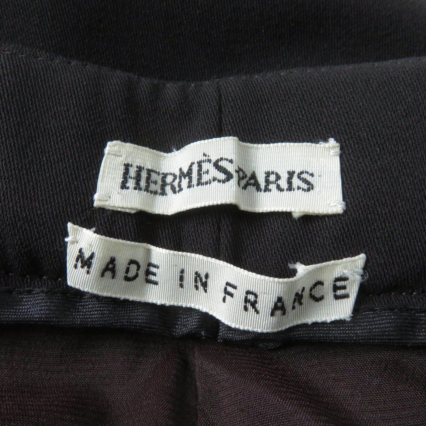 HERMES Pants Main: 100% wool, part: cowhide Brown Women 38 Used