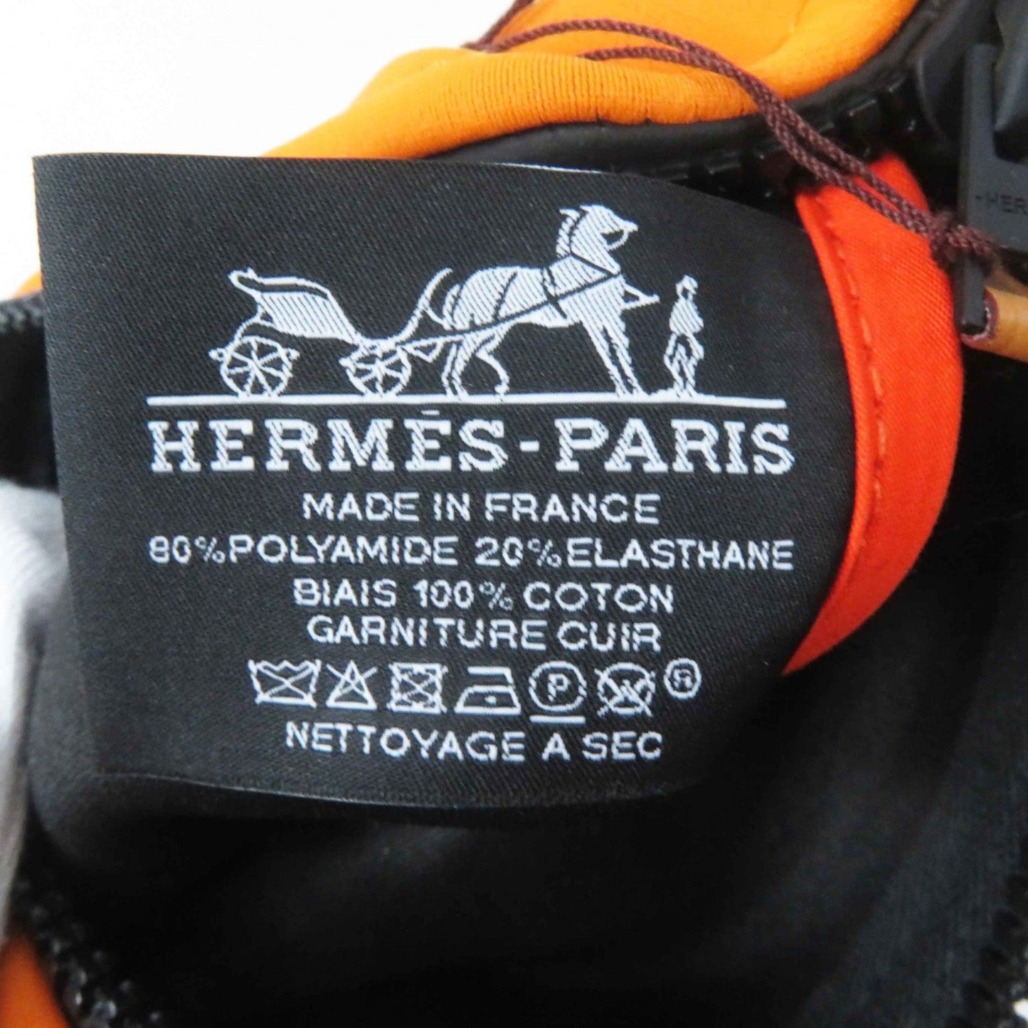HERMES Pouch Main: Polyamide, Main: Elastane, Lining: Cotton, Part: Leather Orange Neoban Thalassa PM Women Used
