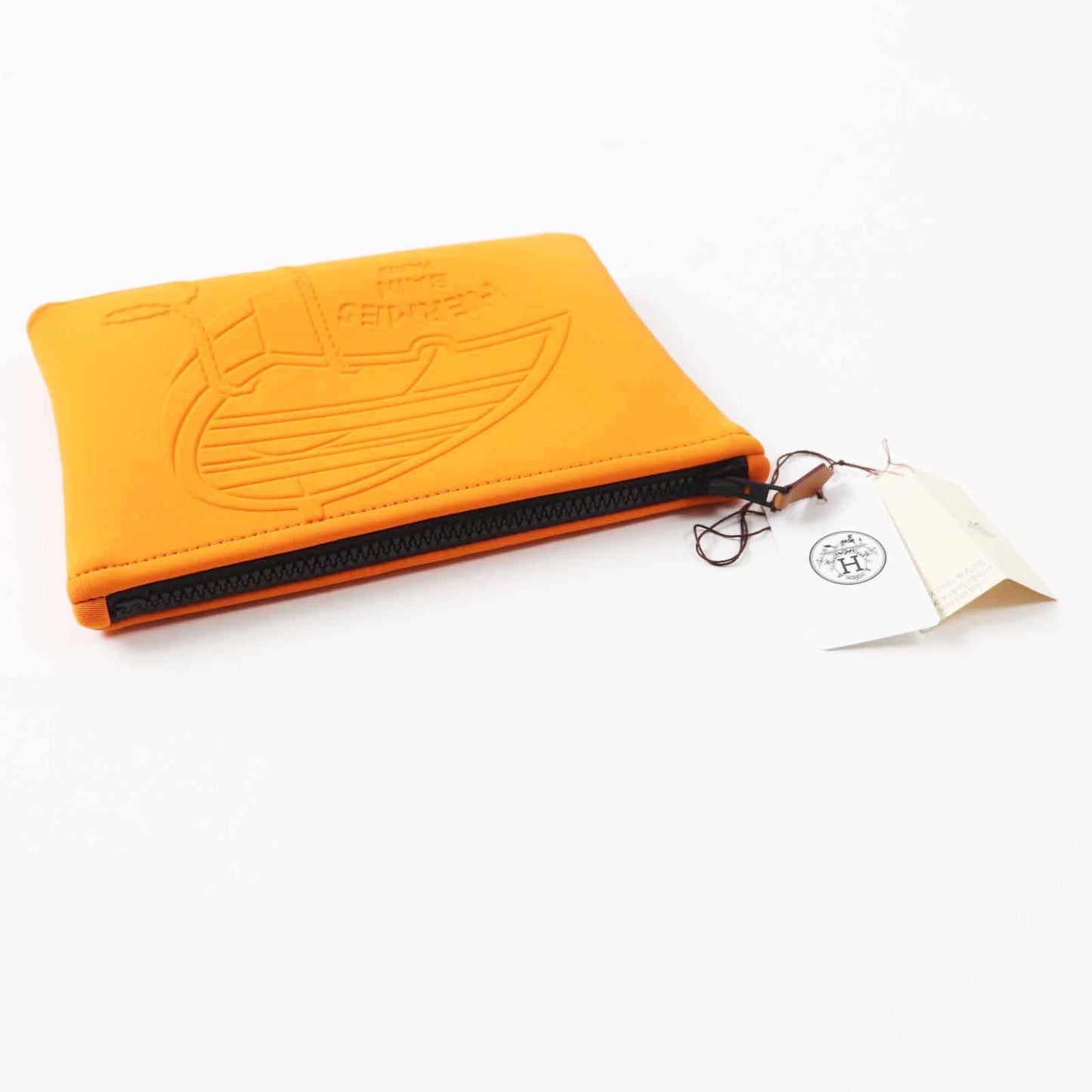 HERMES Pouch Main: Polyamide, Main: Elastane, Lining: Cotton, Part: Leather Orange Neoban Thalassa PM Women Used