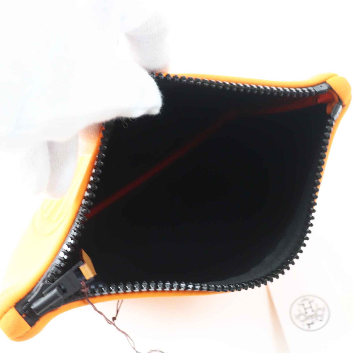 HERMES Pouch Main: Polyamide, Main: Elastane, Lining: Cotton, Part: Leather Orange Neoban Thalassa PM Women Used