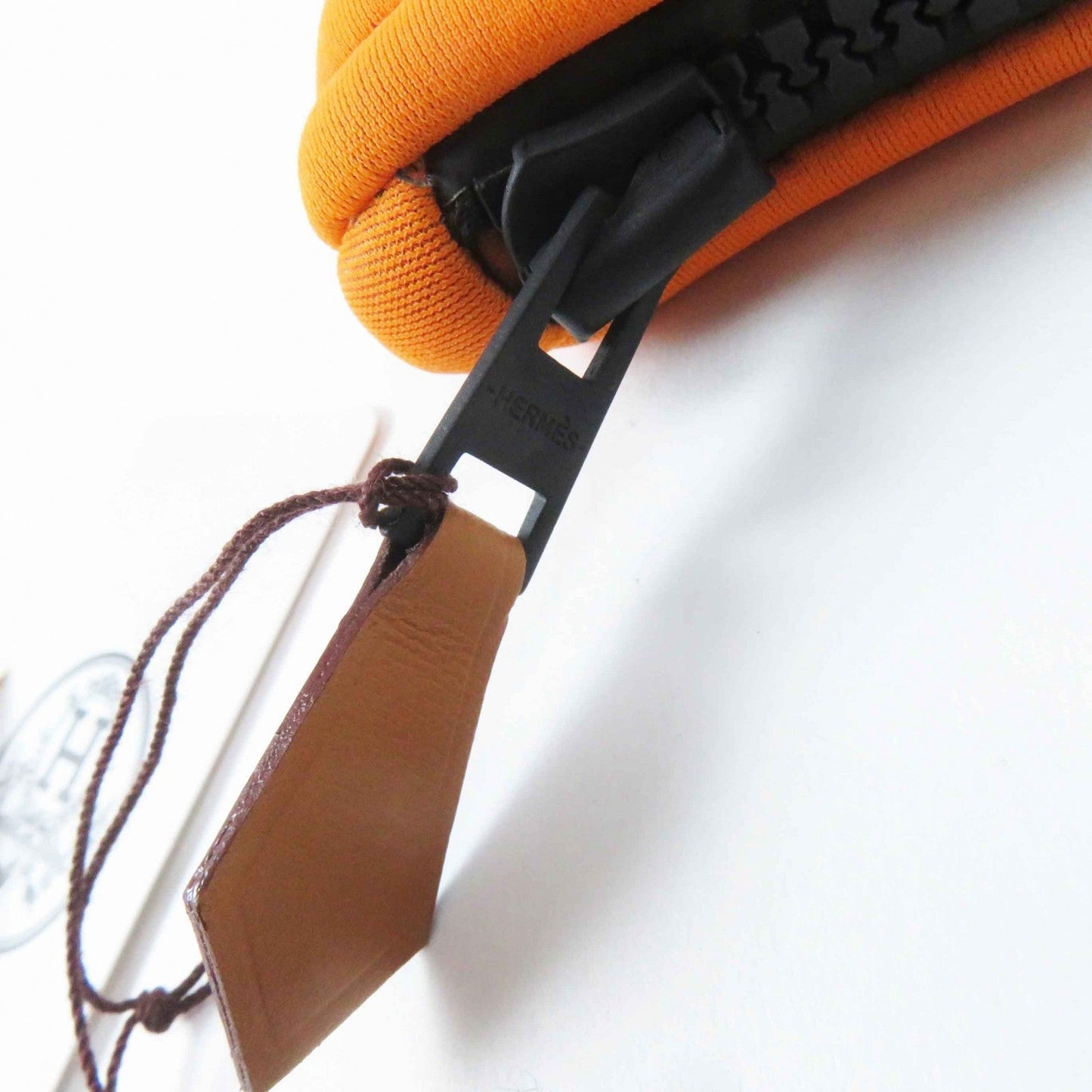 HERMES Pouch Main: Polyamide, Main: Elastane, Lining: Cotton, Part: Leather Orange Neoban Thalassa PM Women Used