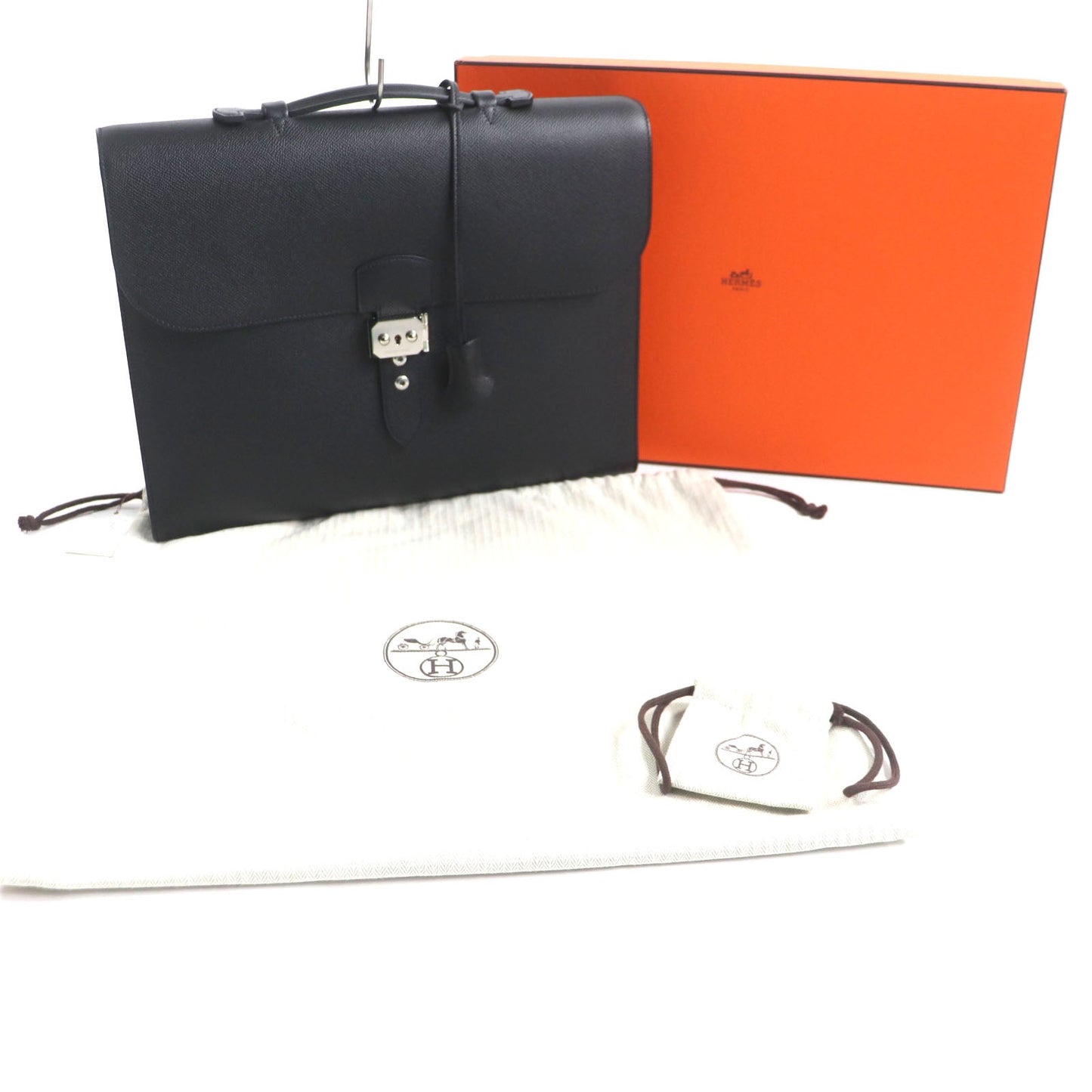 HERMES Briefcase Main: Epsom black Sac Adepeche Lite 1-37 mens Used