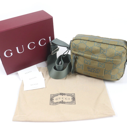 GUCCI Shoulder Bag 767931 Part: Leather khaki mens Used