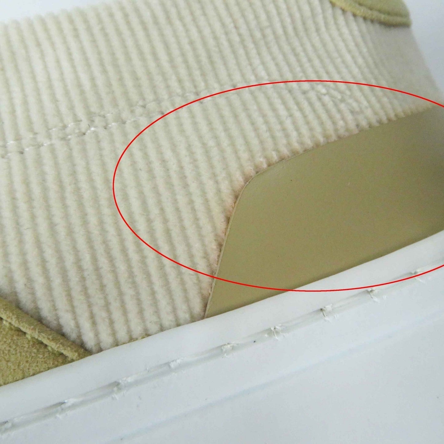 HERMES sneakers Main: Corduroy, Main: Suede leather Beige white deep Women 39 Used