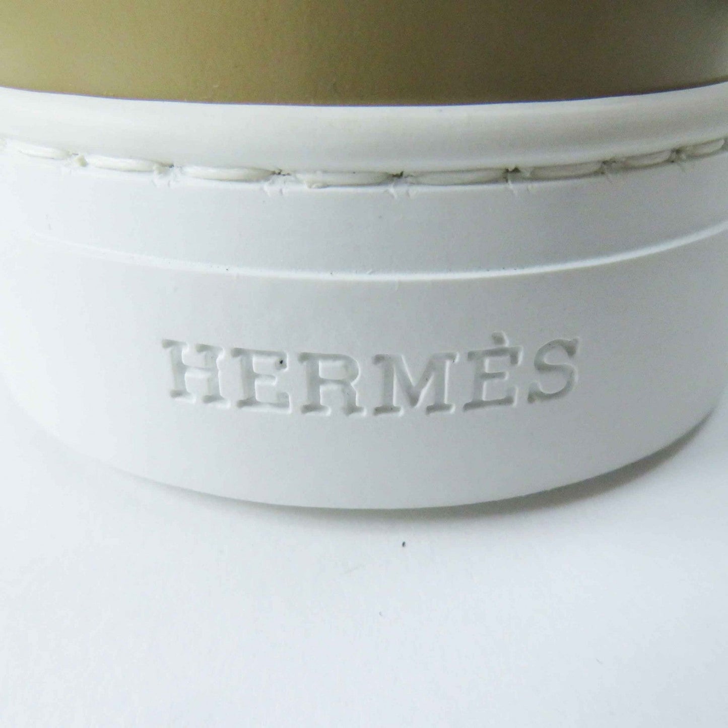 HERMES sneakers Main: Corduroy, Main: Suede leather Beige white deep Women 39 Used