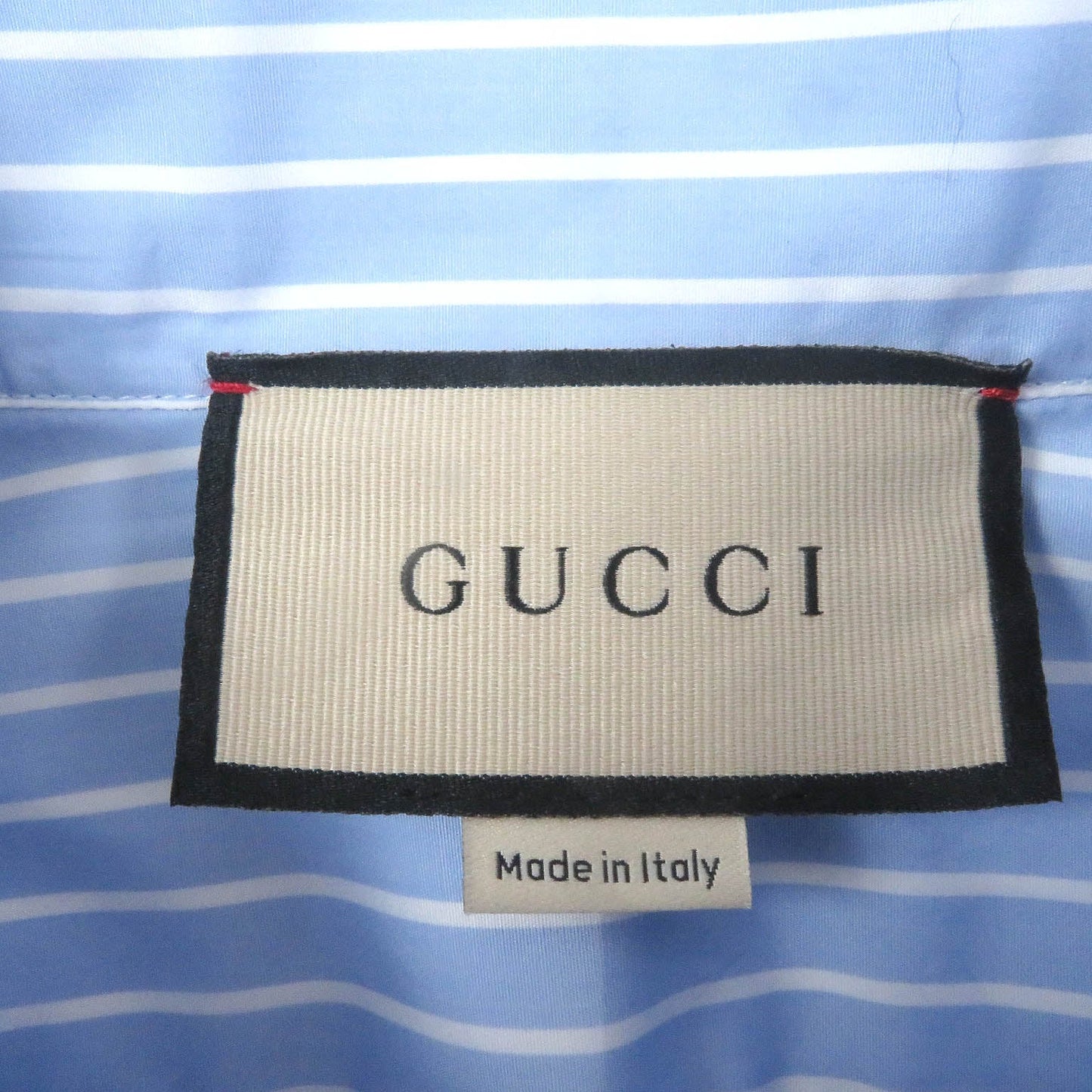 GUCCI Long sleeve shirt 680788 Main: 100% cotton, Part: 100% polyester blue mens 41 Used