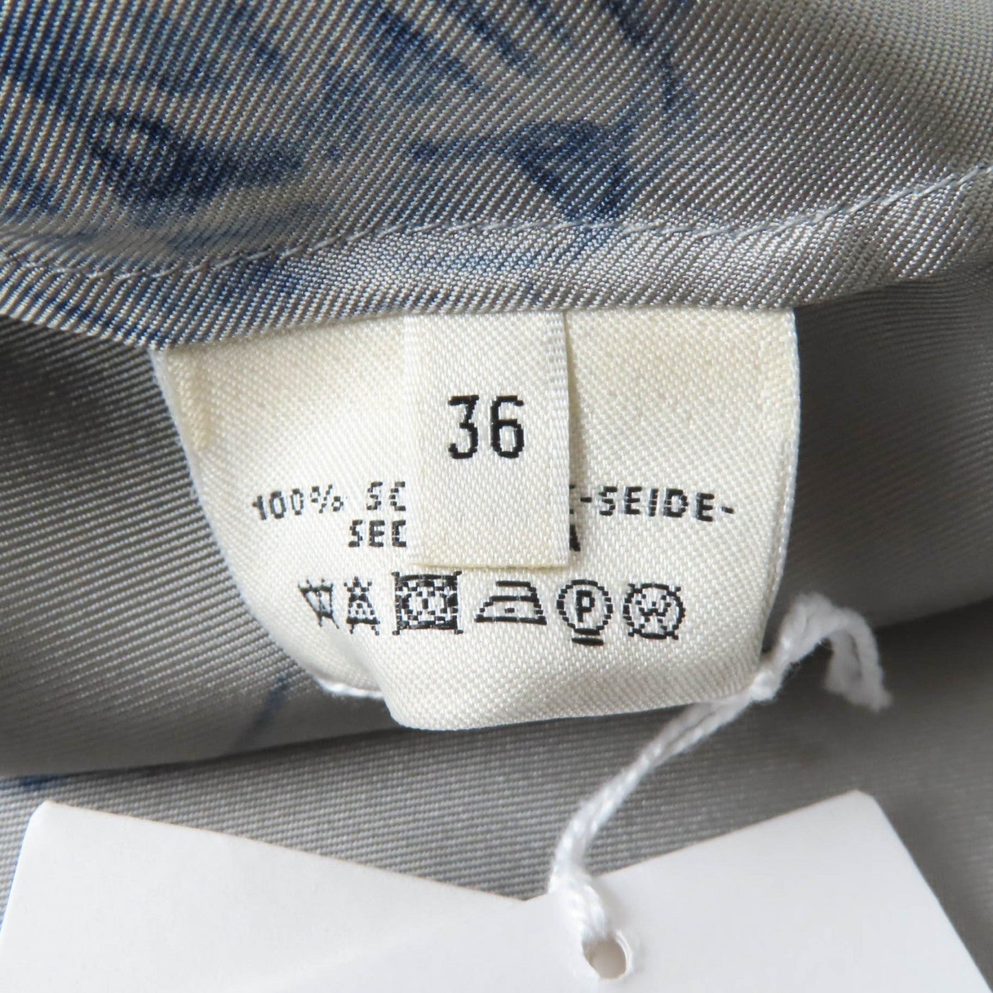 HERMES tops Main: 100% silk Gray navy Women 36 Used