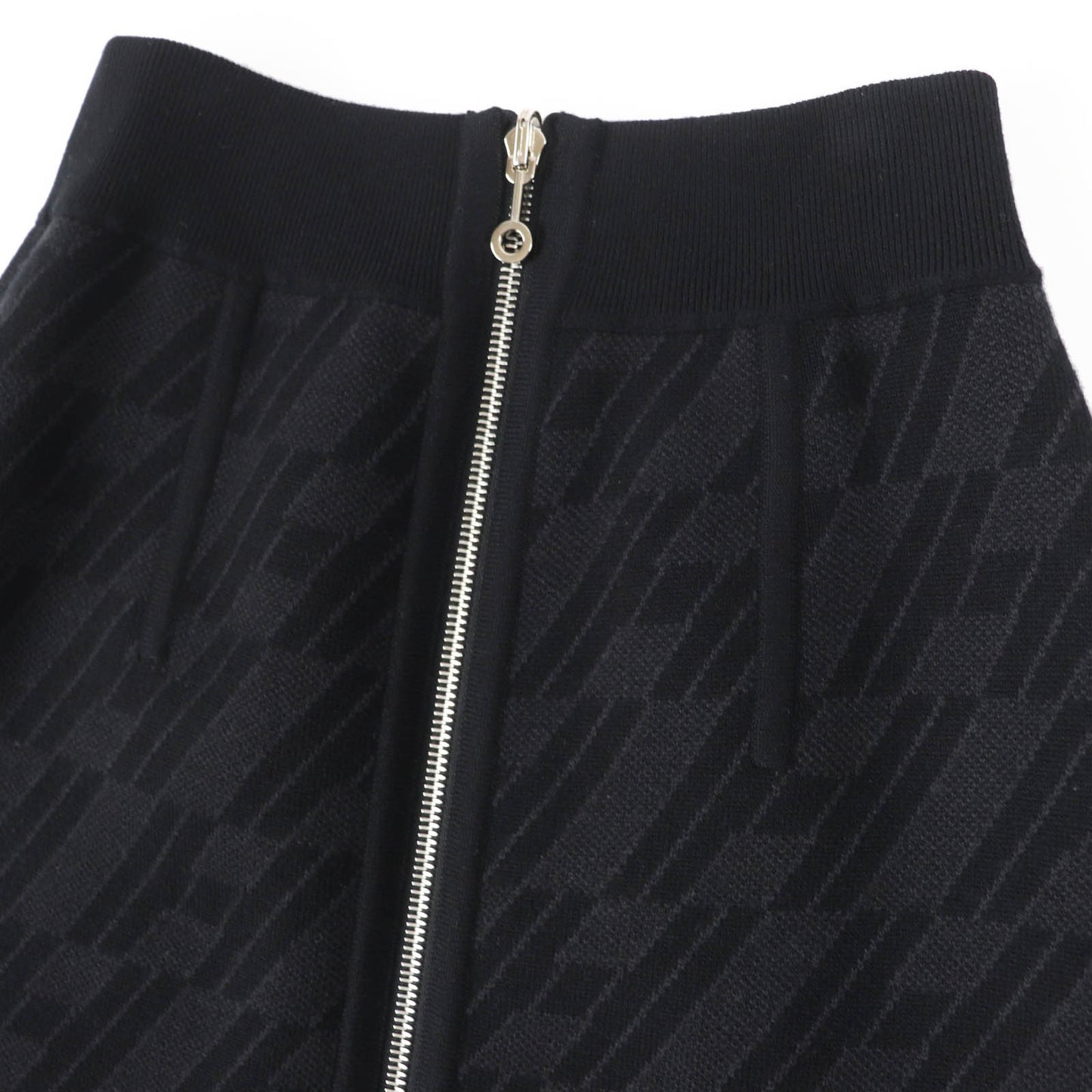 HERMES skirt 3H2300D2 Main: 88% wool, Main: 10% cashmere, Main: 2% polyurethane, Part: 84% wool, Part: 9% cashmere Black Grey Women 34 Used
