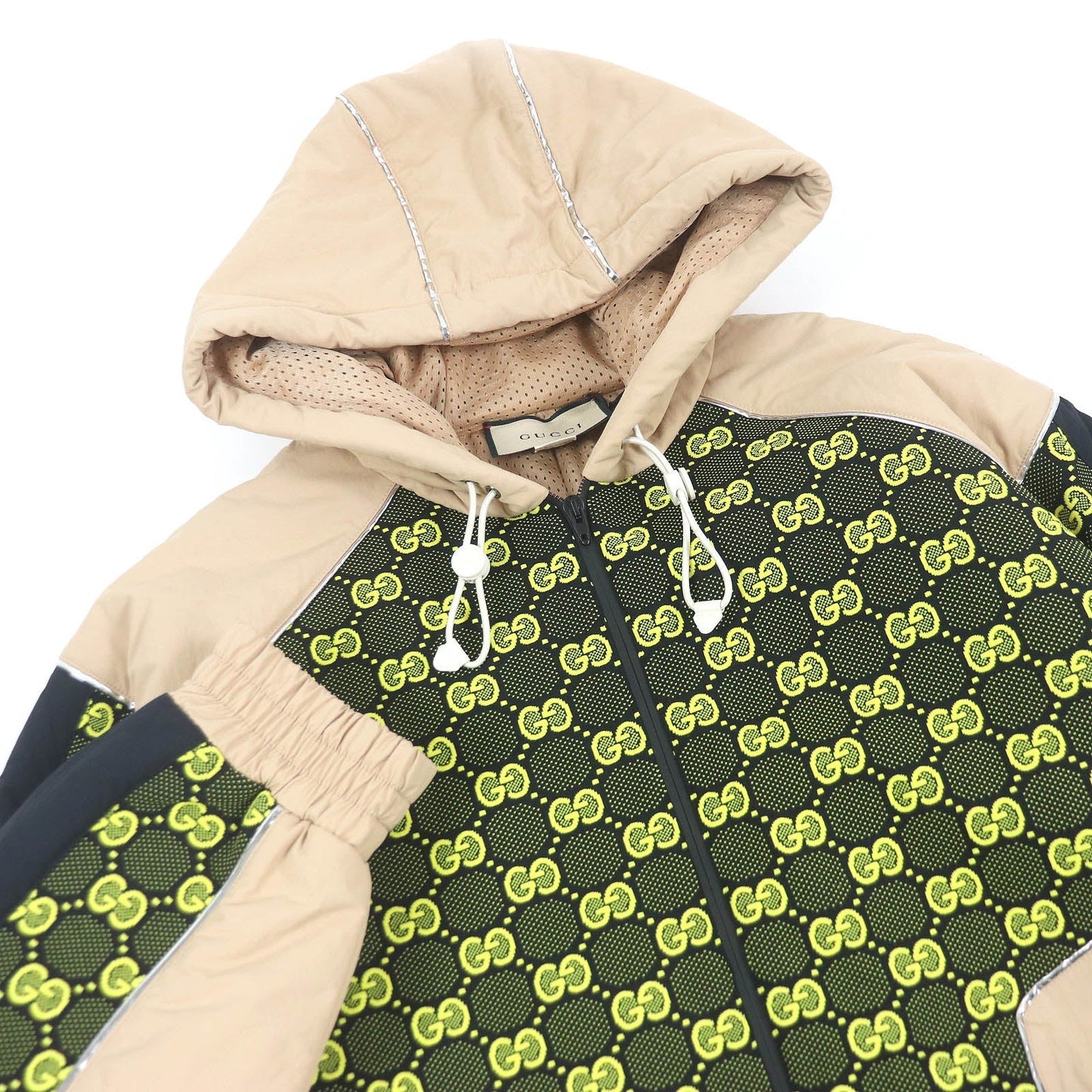 GUCCI Jacket 752157 Outer: 100% nylon, some: 96% nylon, some: 4% polyurethane, some: 61% polyurethane, some: 39% polyester beige mens M Used