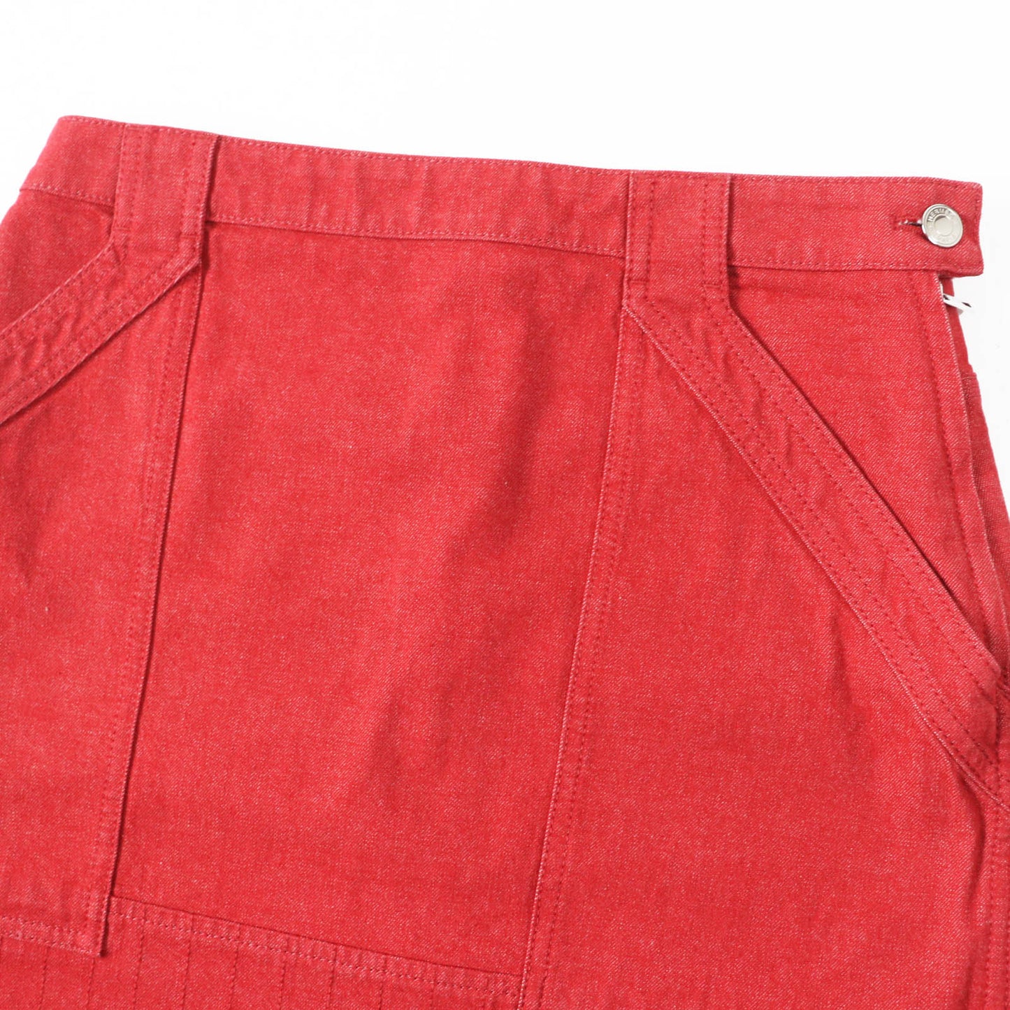 HERMES skirt 2E0350DQ Outer: 98% cotton, Outer: 2% polyurethane, Lining: 64% cotton, Lining: 33% rayon, Lining: 3% polyurethane Red Crude cell Women 38 Used