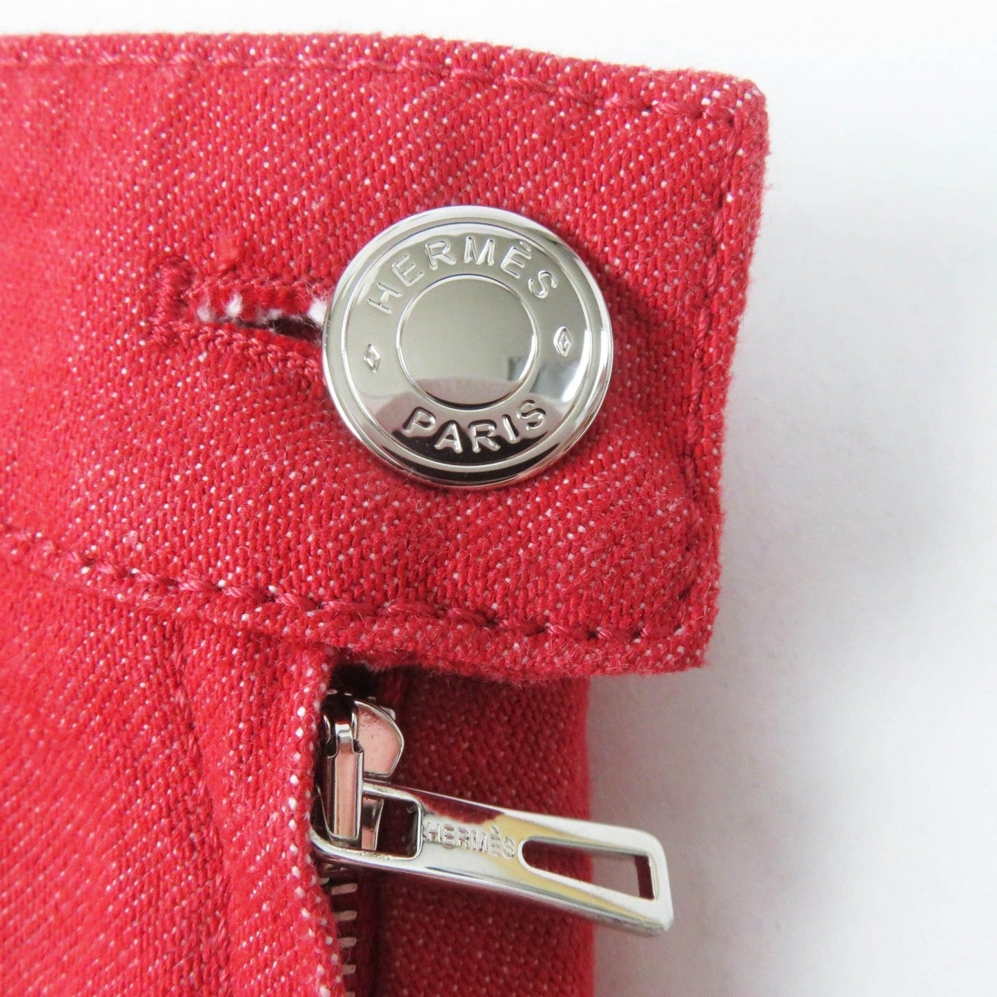 HERMES skirt 2E0350DQ Outer: 98% cotton, Outer: 2% polyurethane, Lining: 64% cotton, Lining: 33% rayon, Lining: 3% polyurethane Red Crude cell Women 38 Used