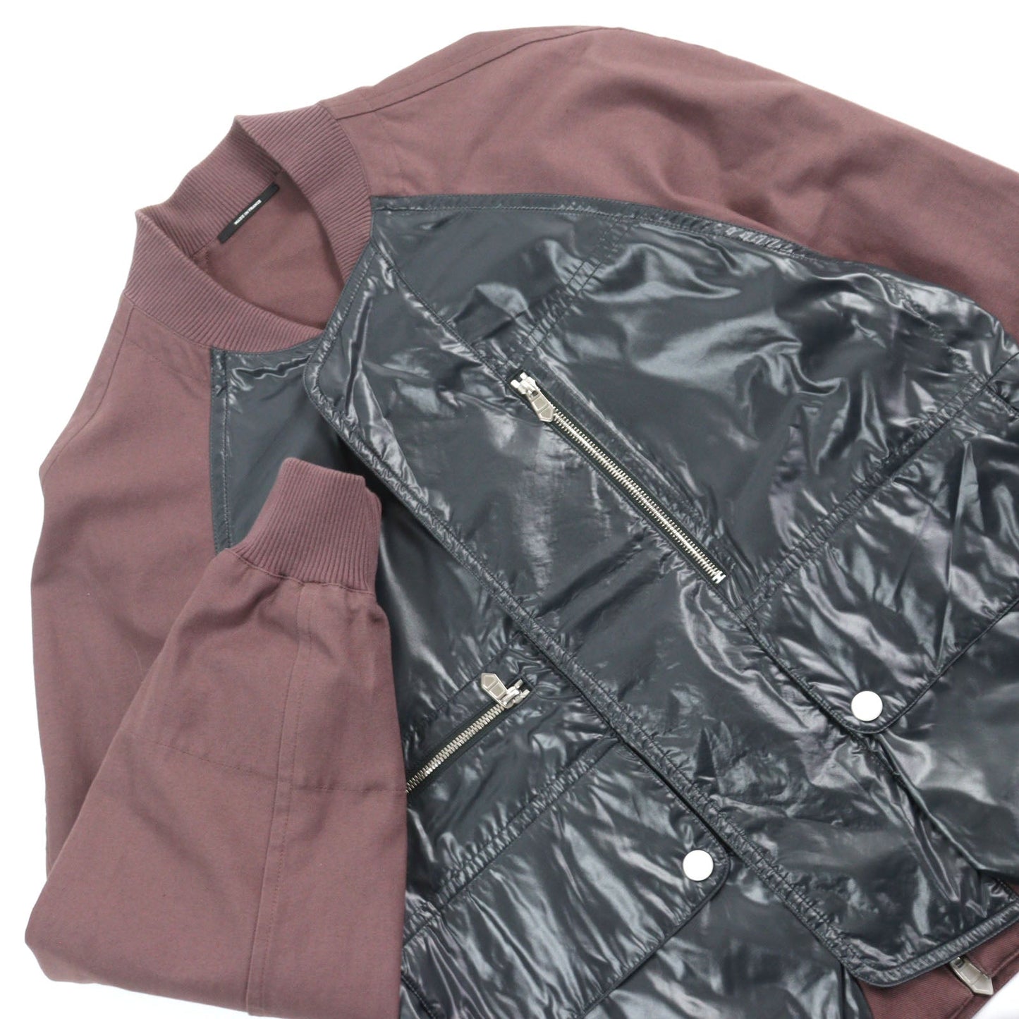 HERMES Jacket 21-5514 Main: 100% cotton, part: 100% nylon, part: 81% cotton, part: 16% nylon, part: 3% polyurethane Purple Khaki Gray mens 54 Used