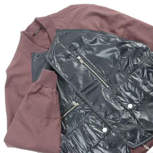 HERMES Jacket 21-5514 Main: 100% cotton, part: 100% nylon, part: 81% cotton, part: 16% nylon, part: 3% polyurethane Purple Khaki Gray mens 54 Used