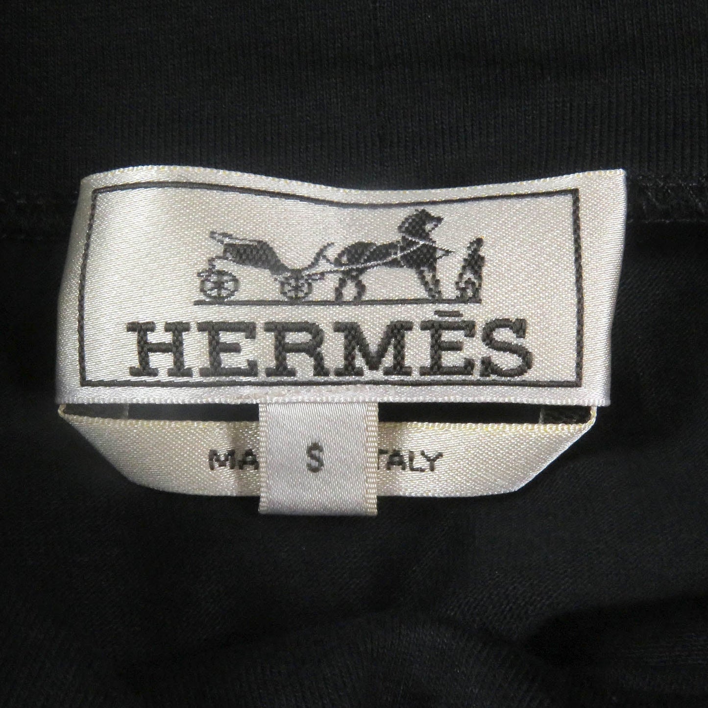 HERMES tops Main: 100% cotton black mens S Used