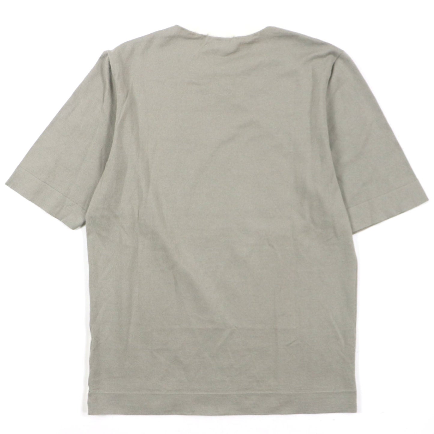 HERMES Short sleeve knit Main: 85% cotton, Main: 15% cashmere Ivory gray mens XS Used