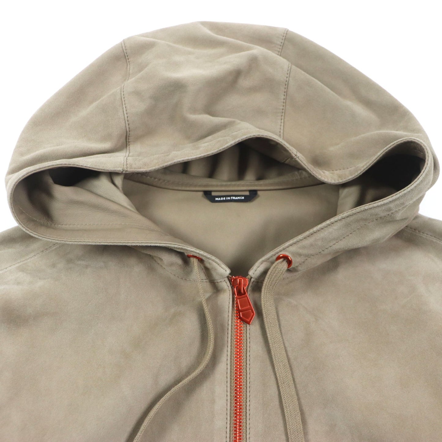 HERMES Jacket Main: Reindeer leather, Sleeve lining: 100% Cupra, Part: 100% Cotton Beige orange mens 44 Used