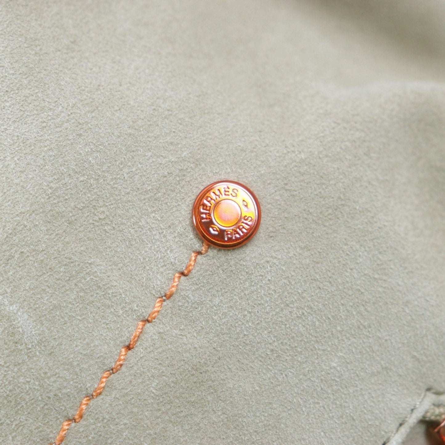 HERMES Jacket Main: Reindeer leather, Sleeve lining: 100% Cupra, Part: 100% Cotton Beige orange mens 44 Used