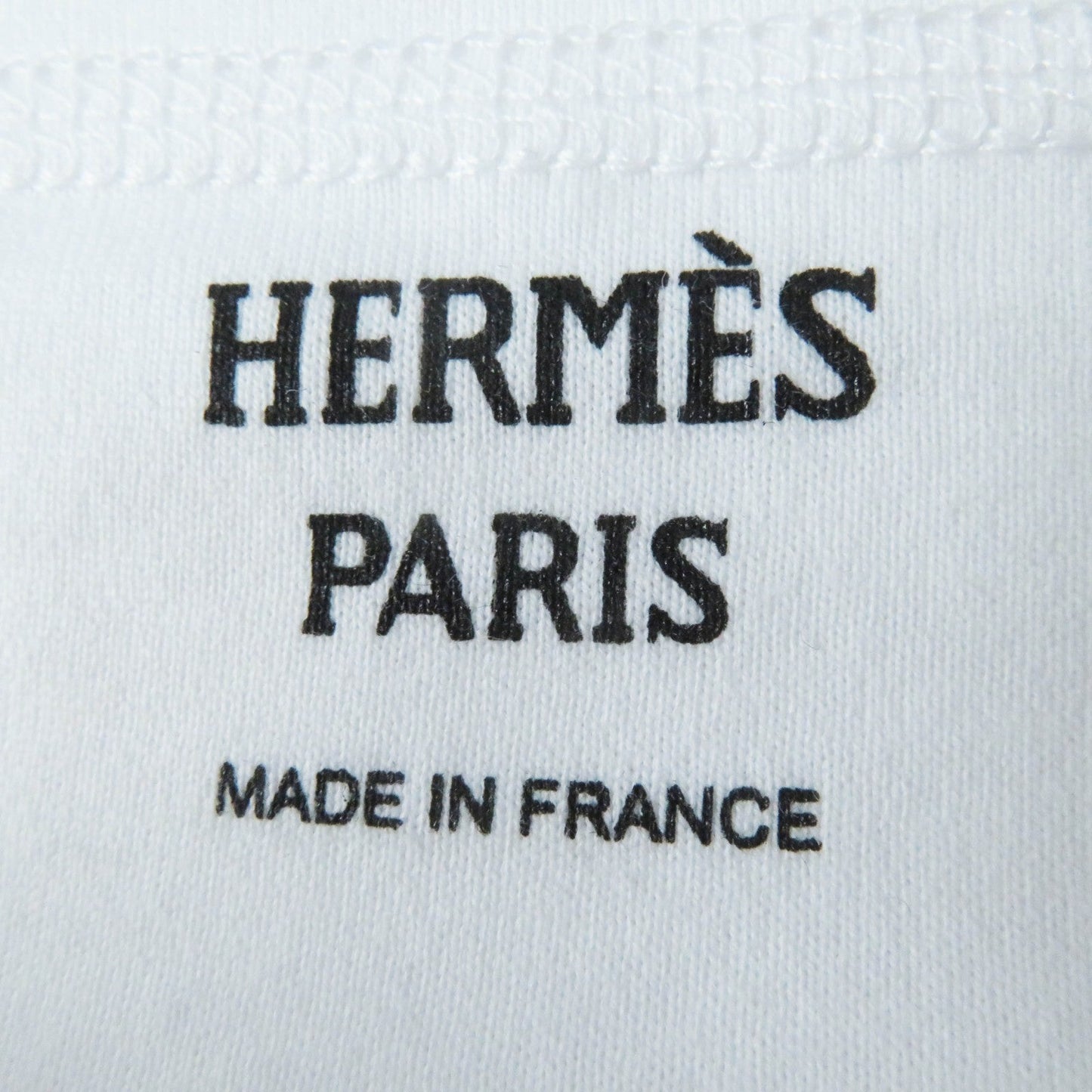 HERMES Short sleeve T-shirt 3H4615DL Main: 100% cotton white Women 38 Used