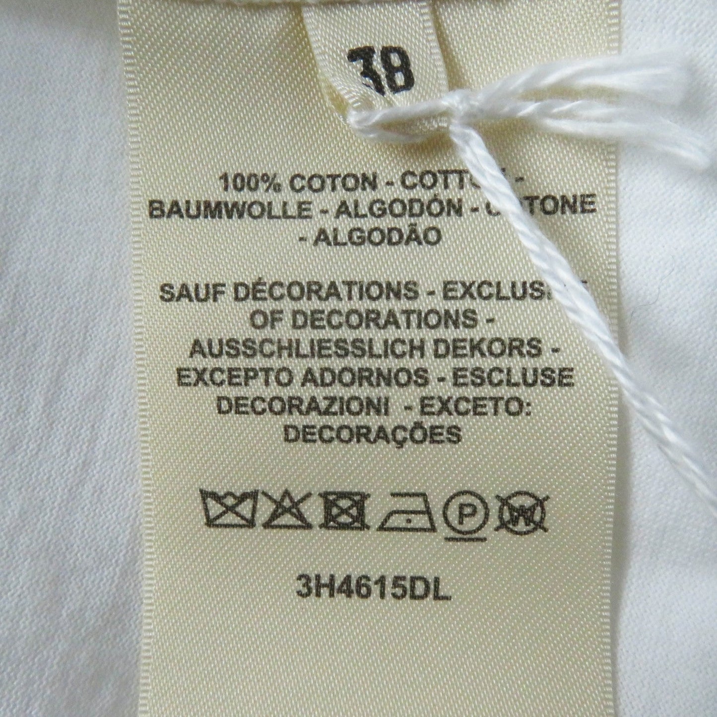 HERMES Short sleeve T-shirt 3H4615DL Main: 100% cotton white Women 38 Used