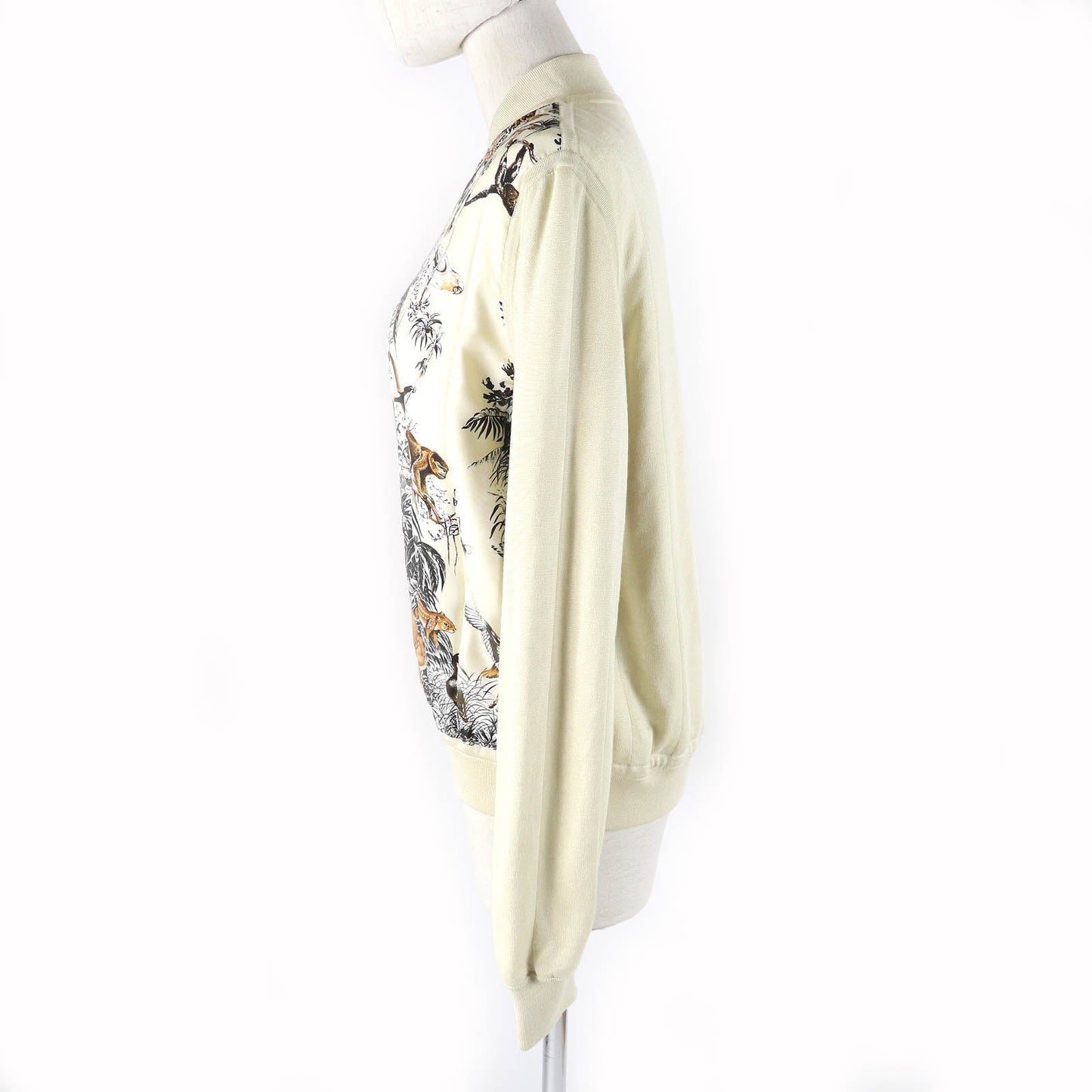 HERMES Jacket Main: 80% silk, Main: 14% cashmere, Main: 6% polyester, Outer: 100% silk Ivorytype Women 38 Used