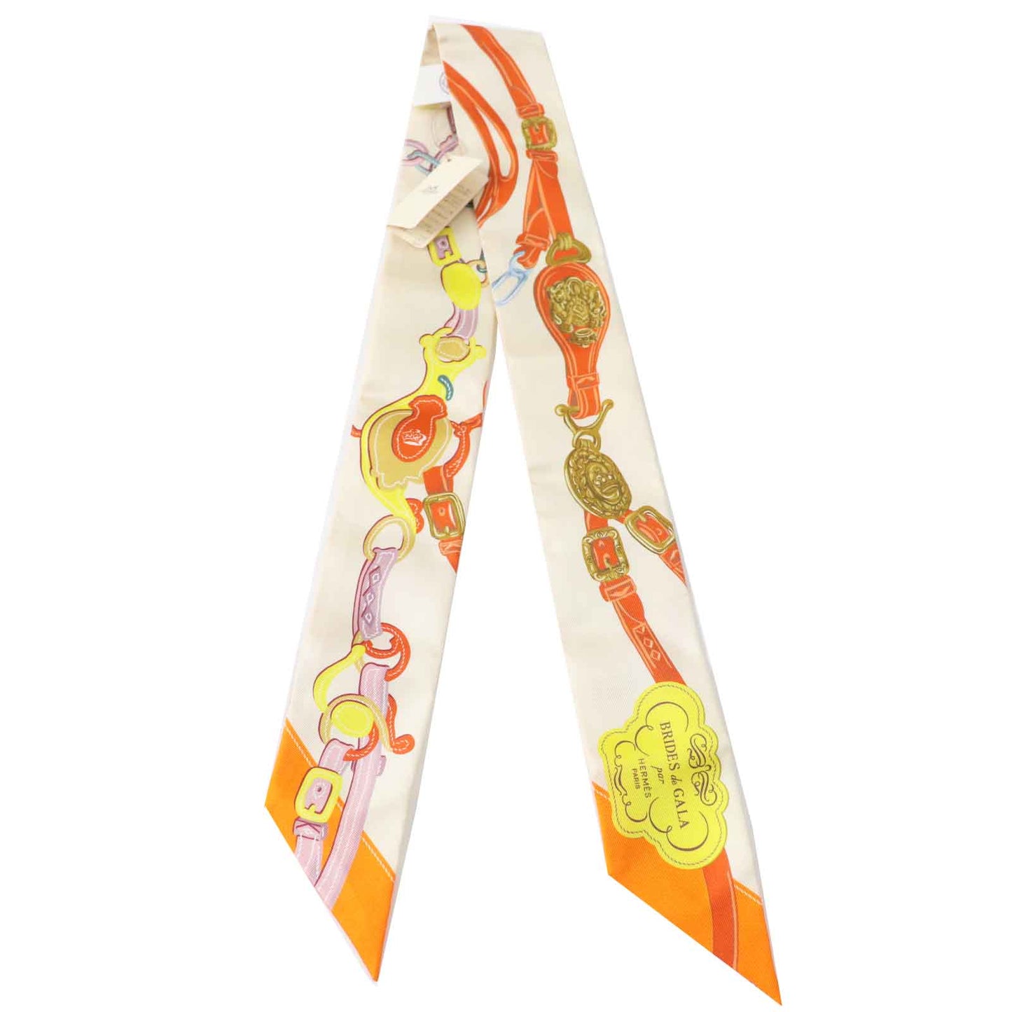 HERMES scarf Main: 100% silk multicolor Twilly BRIDES de GALA Ceremony Bridle Women Used