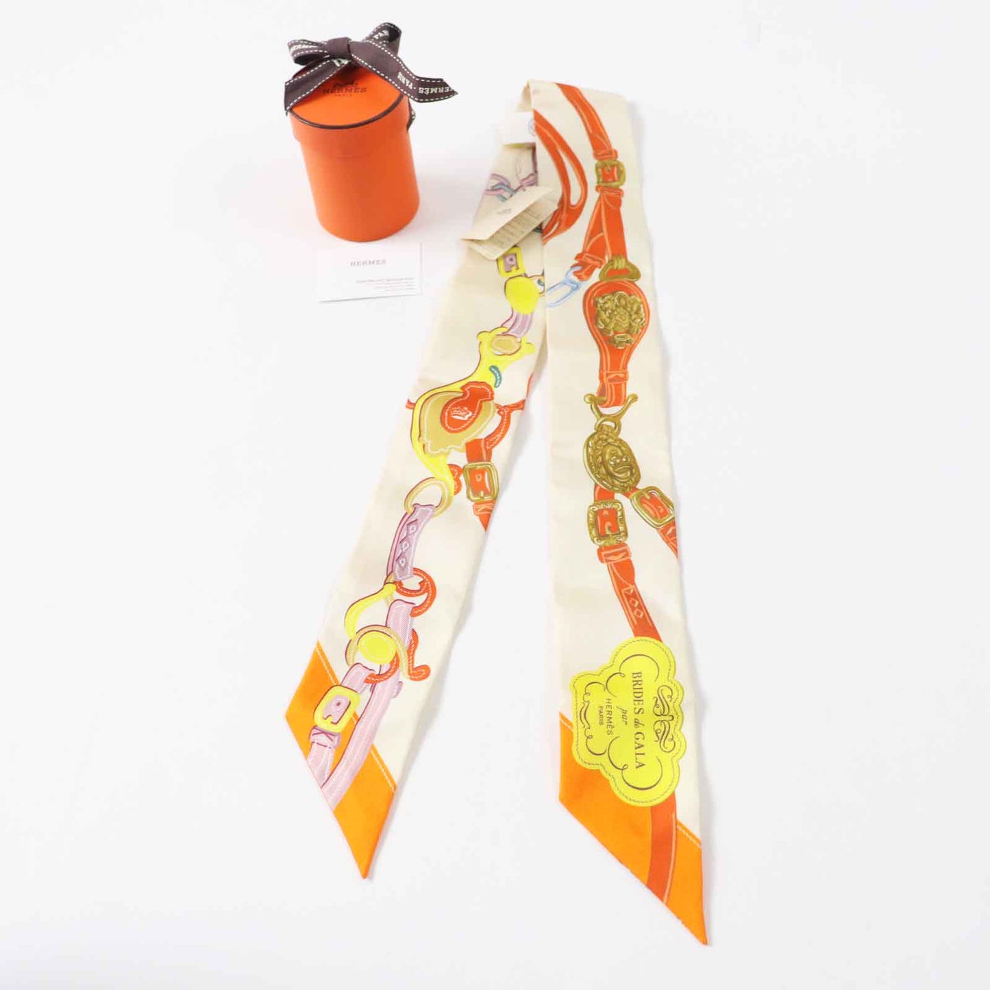HERMES scarf Main: 100% silk multicolor Twilly BRIDES de GALA Ceremony Bridle Women Used