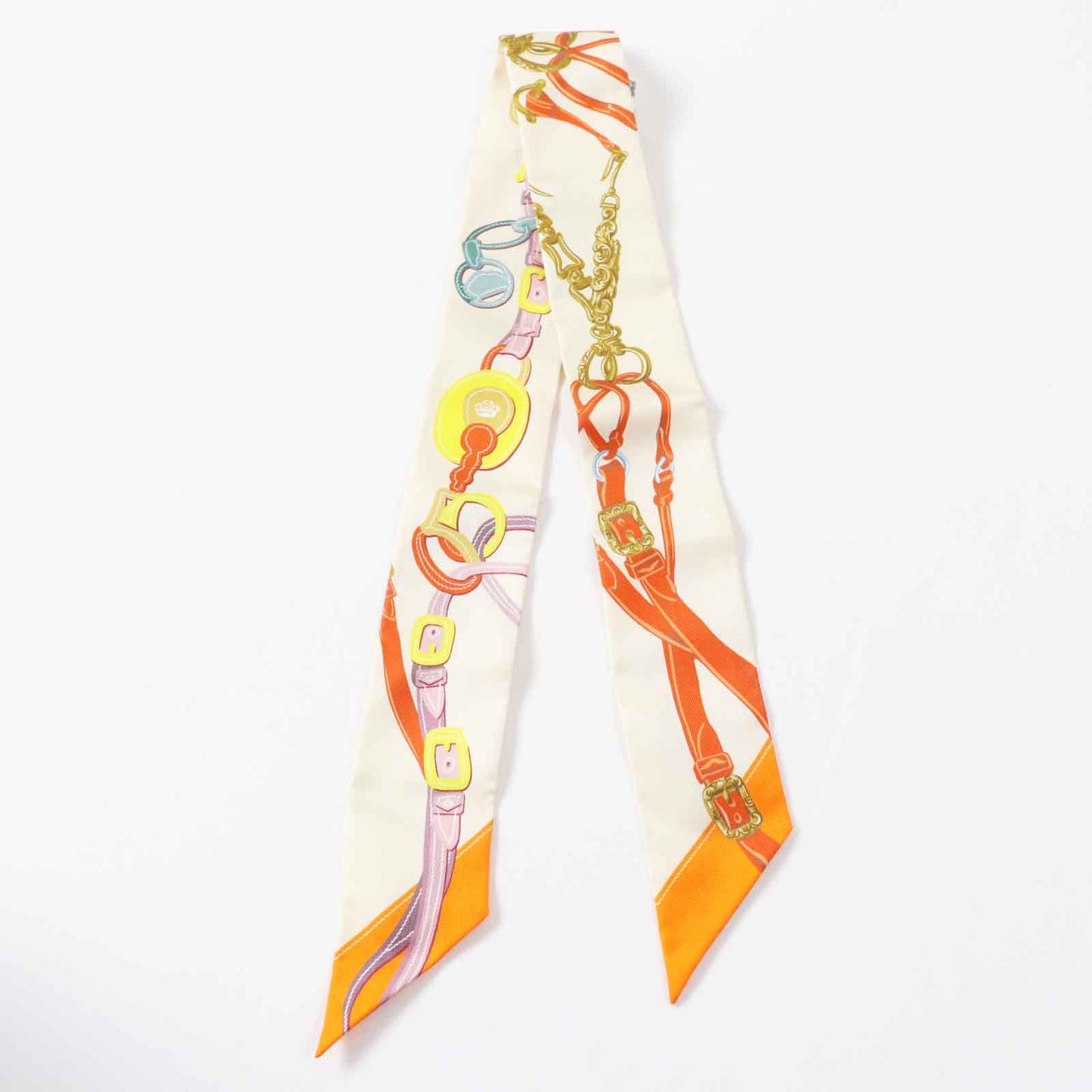 HERMES scarf Main: 100% silk multicolor Twilly BRIDES de GALA Ceremony Bridle Women Used