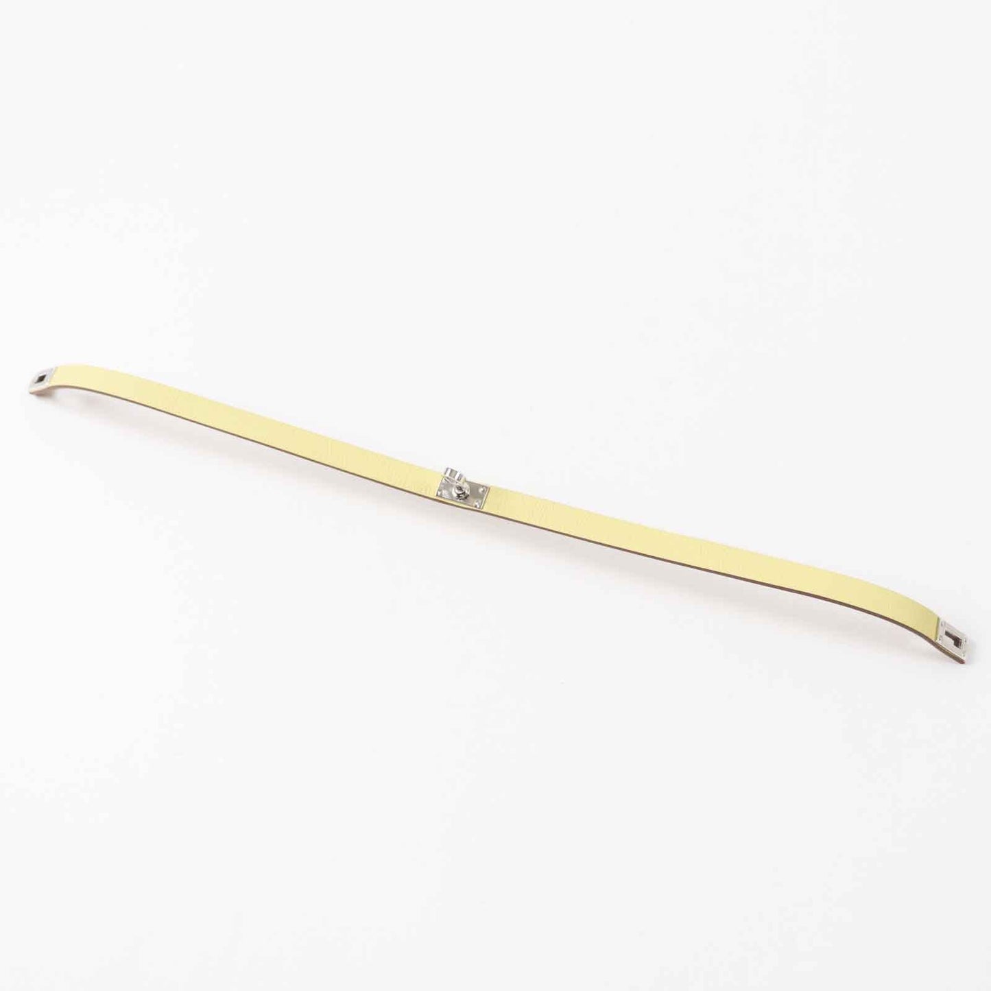 HERMES bracelet Main: Leather yellow Mini Kelly Double Tour Women Used