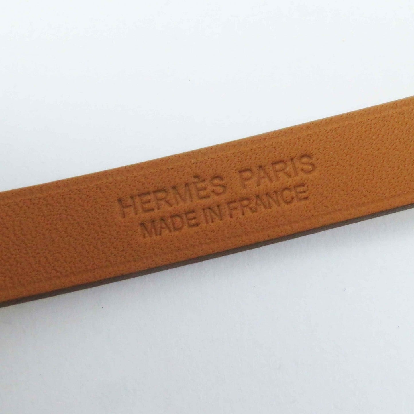 HERMES bracelet Main: Leather yellow Mini Kelly Double Tour Women Used