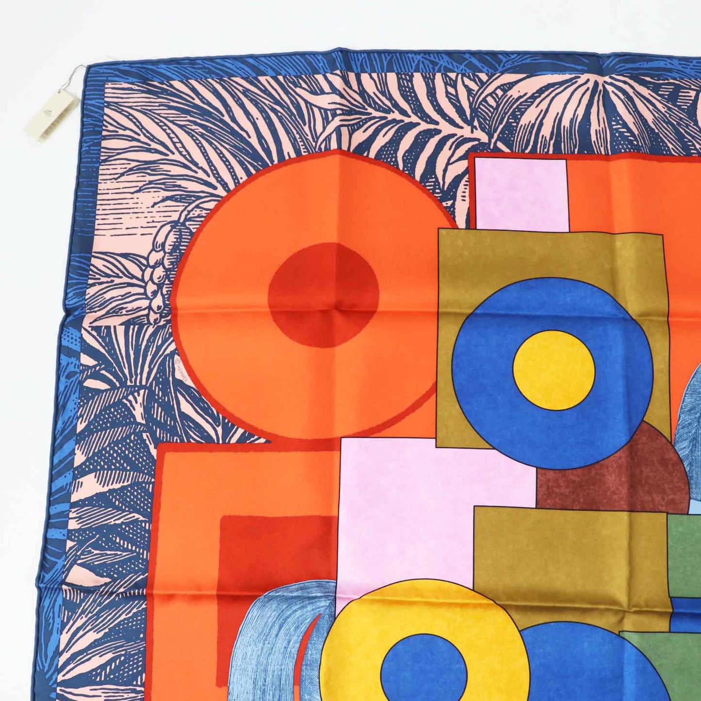 HERMES scarf Main: 100% silk Orange/blue/pink Carre90 Cavalier en Formes Women Used