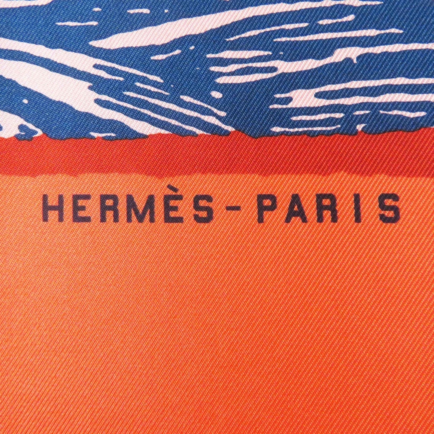 HERMES scarf Main: 100% silk Orange/blue/pink Carre90 Cavalier en Formes Women Used