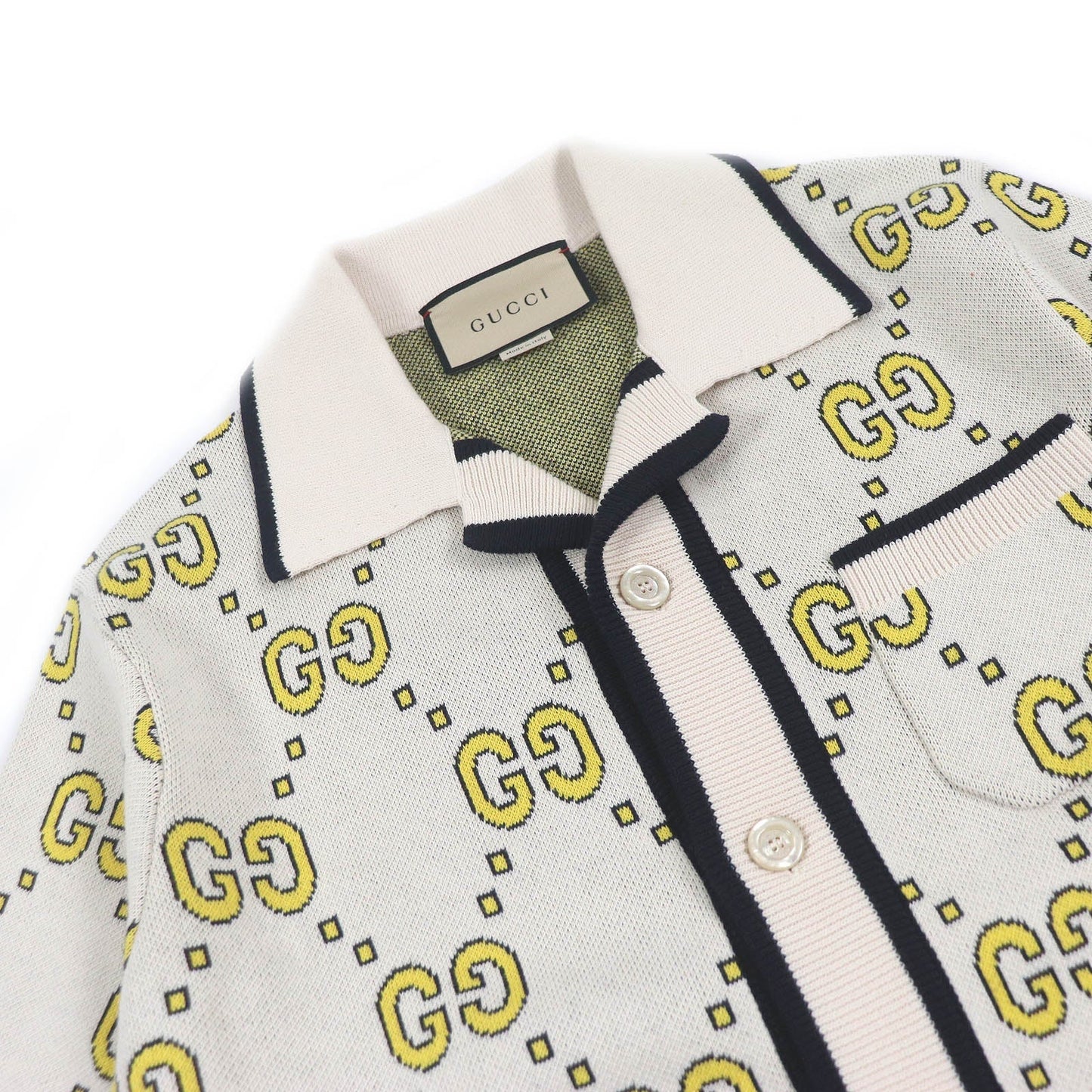 GUCCI Short sleeve shirt 740562 Main: 100% cotton Ivory mens XS Used